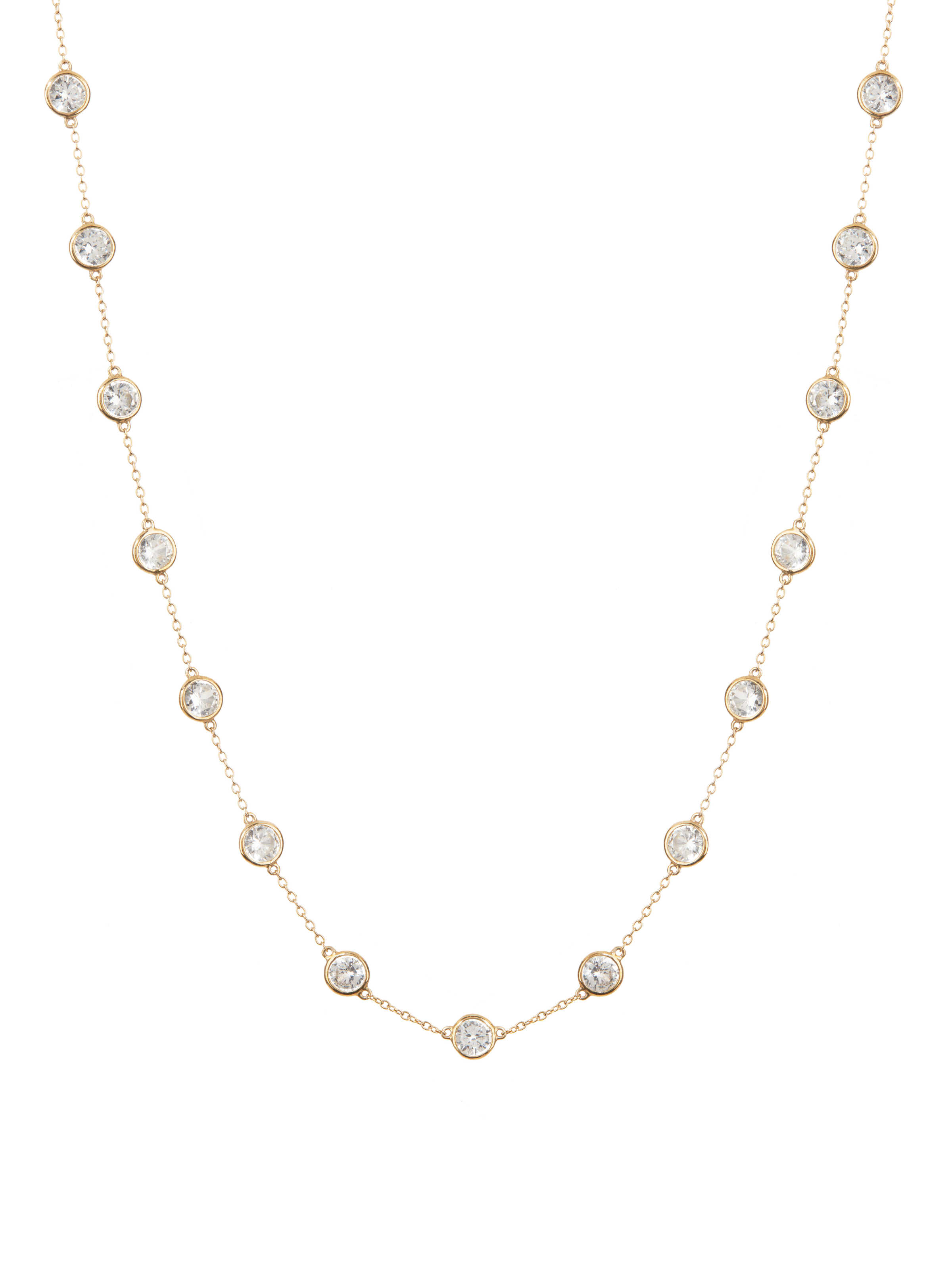 CLEMENCE NECKLACE IN 7.50 CTS LAB WHITE SAPPHIRE