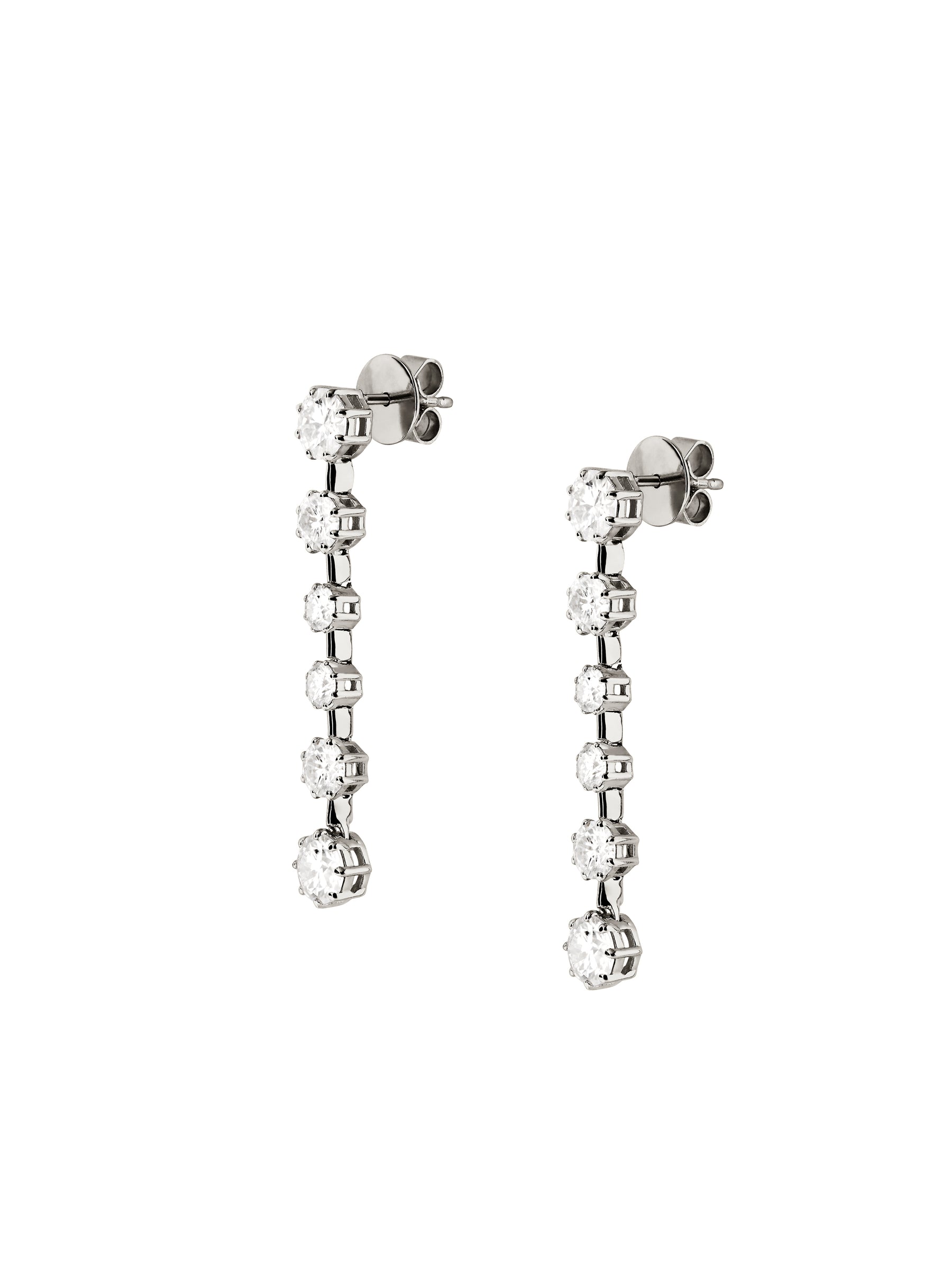 COLETTE 6-STONE DROP EARRINGS IN MOISSANITE