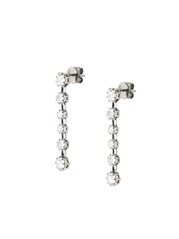 COLETTE 6-STONE DROP EARRINGS IN MOISSANITE
