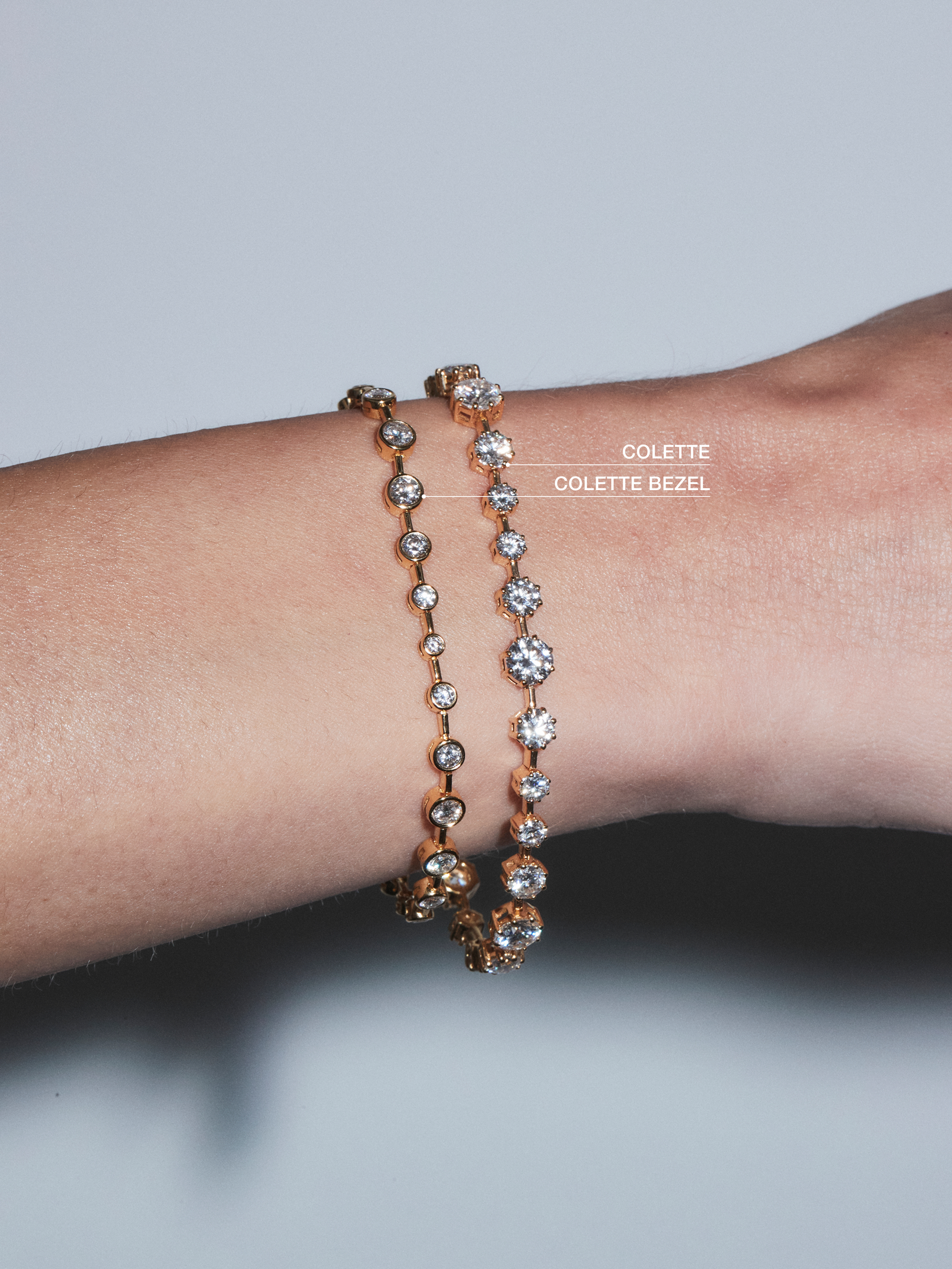 COLETTE BEZEL RIVIÈRE BRACELET IN MOISSANITE, STERLING SILVER