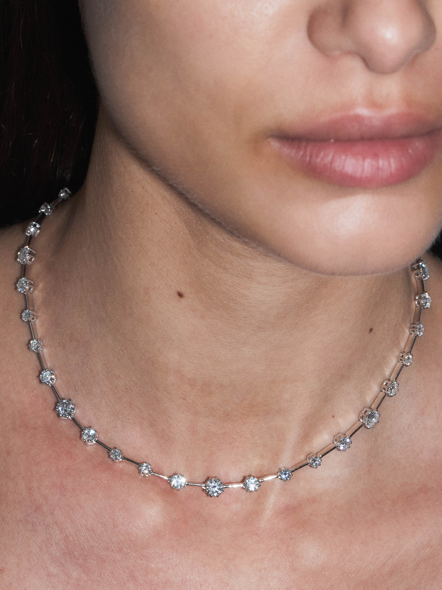 COLETTE RIVIÈRE NECKLACE IN MOISSANITE, STERLING SILVER