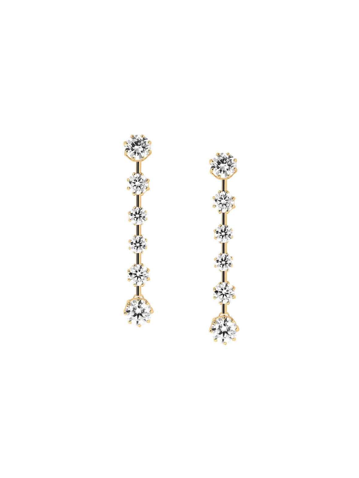 COLETTE 6-STONE DROP EARRINGS IN MOISSANITE