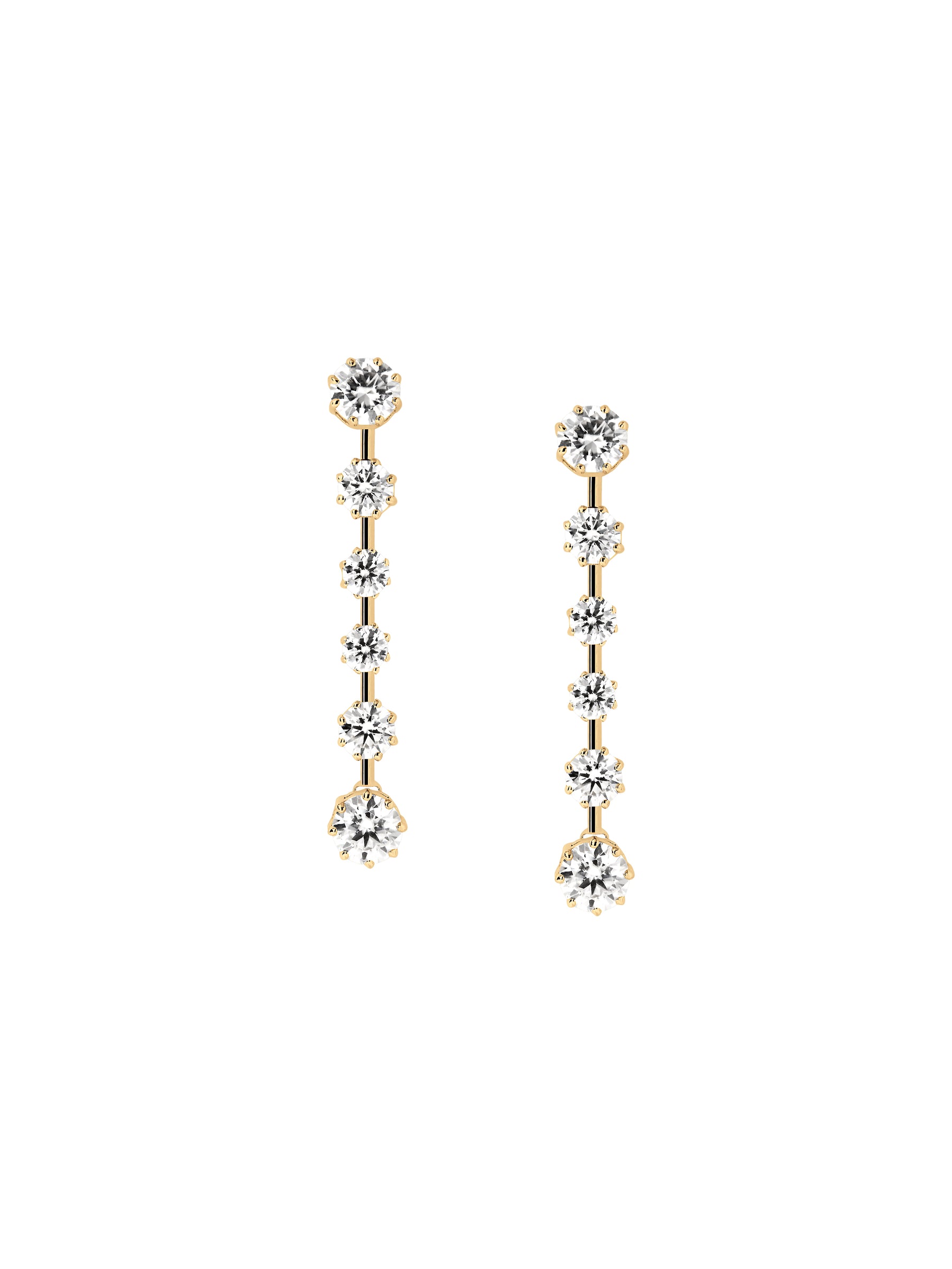 COLETTE 6-STONE DROP EARRINGS IN MOISSANITE