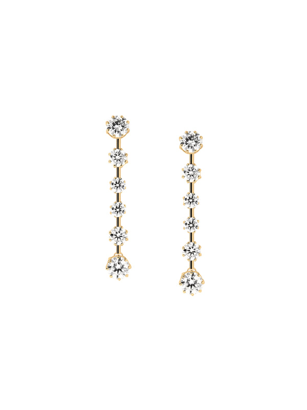 COLETTE 6-STONE DROP EARRINGS IN MOISSANITE