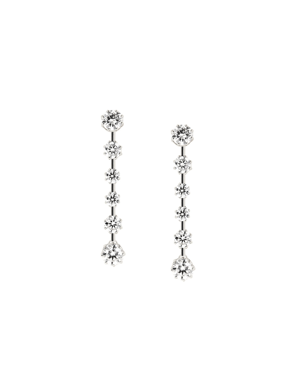 COLETTE 6-STONE DROP EARRINGS IN MOISSANITE