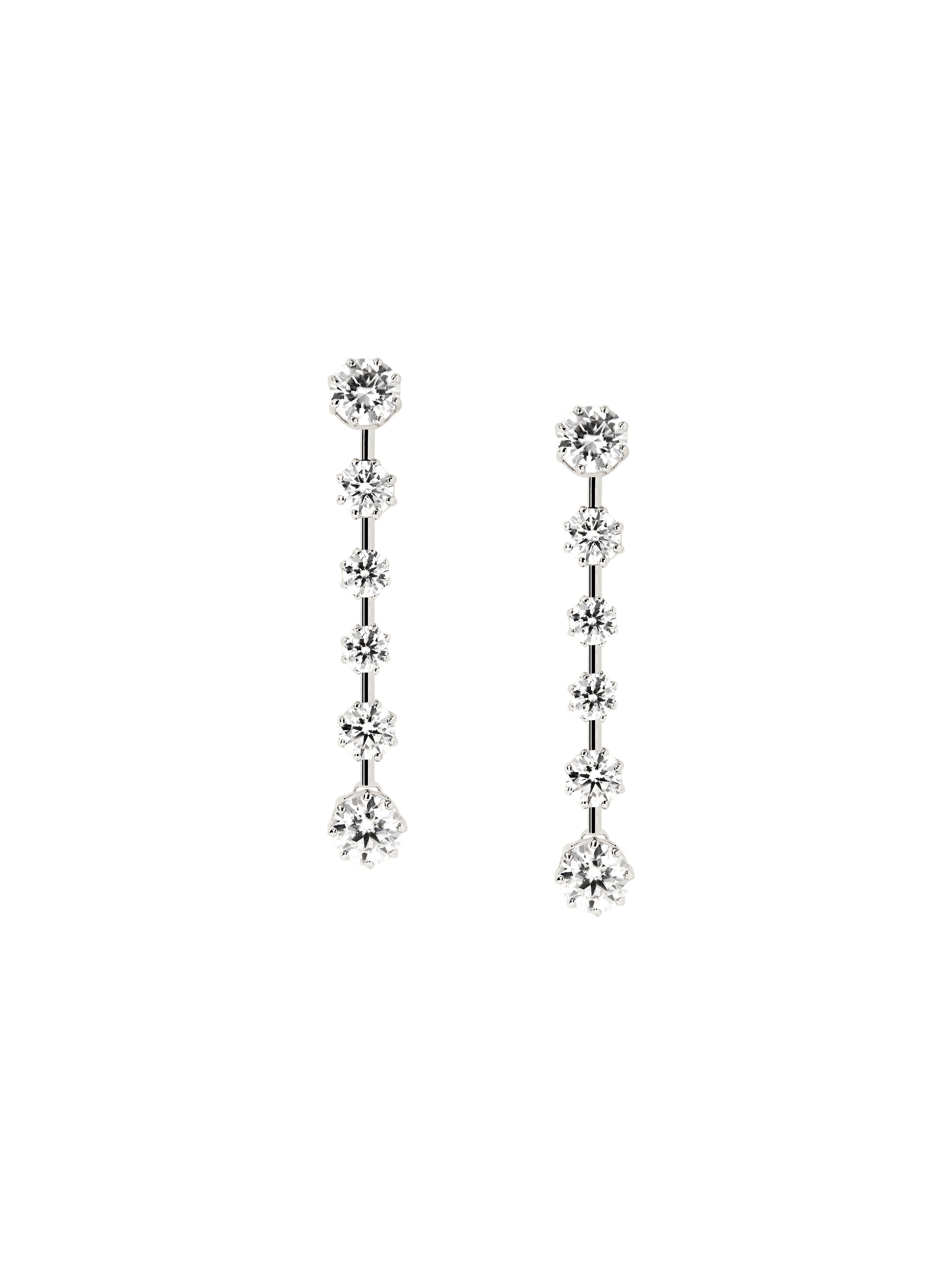 COLETTE 6-STONE DROP EARRINGS IN MOISSANITE
