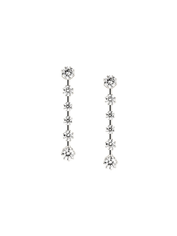 COLETTE 6-STONE DROP EARRINGS IN MOISSANITE