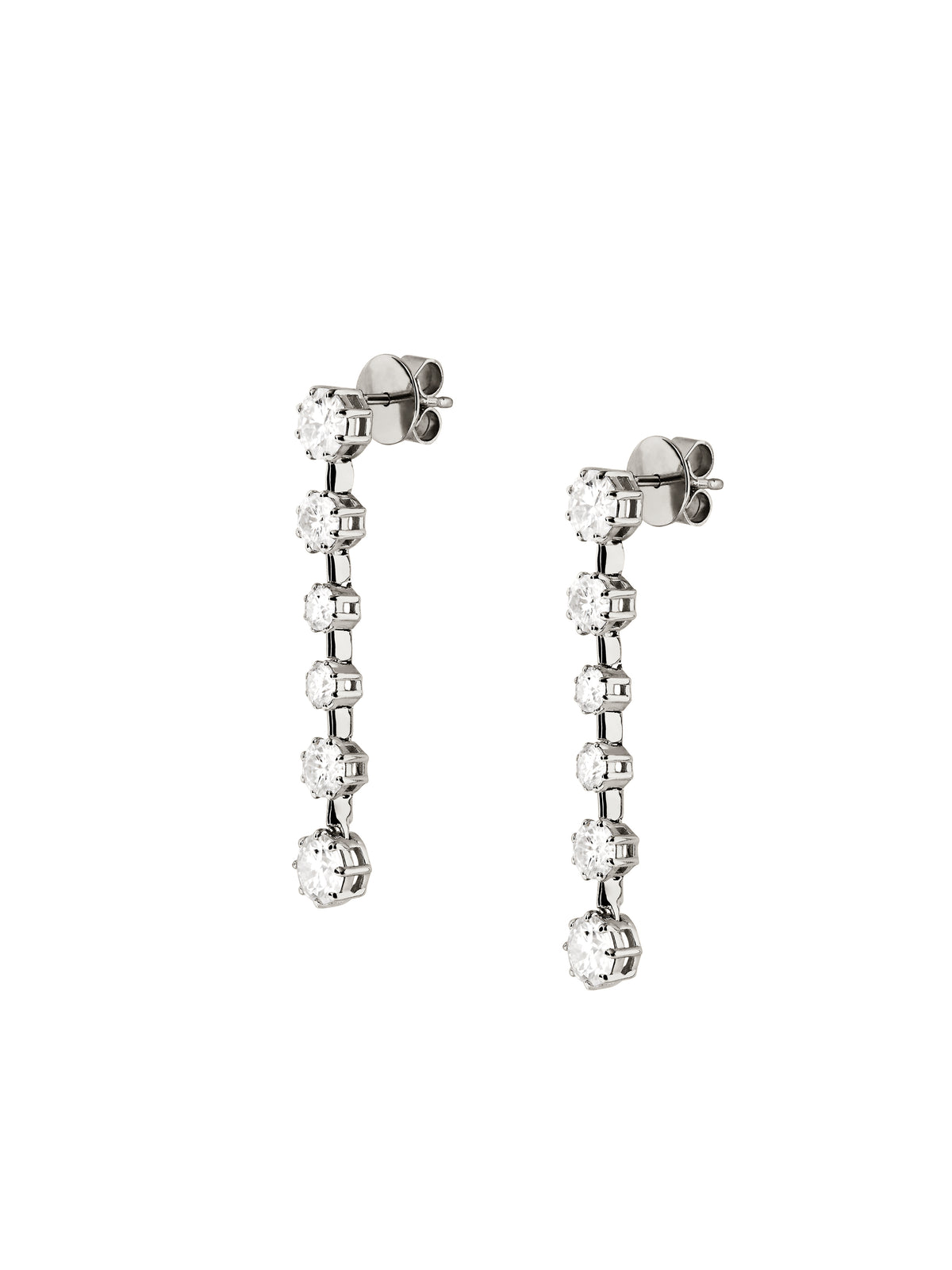 COLETTE 6-STONE DROP EARRINGS IN MOISSANITE