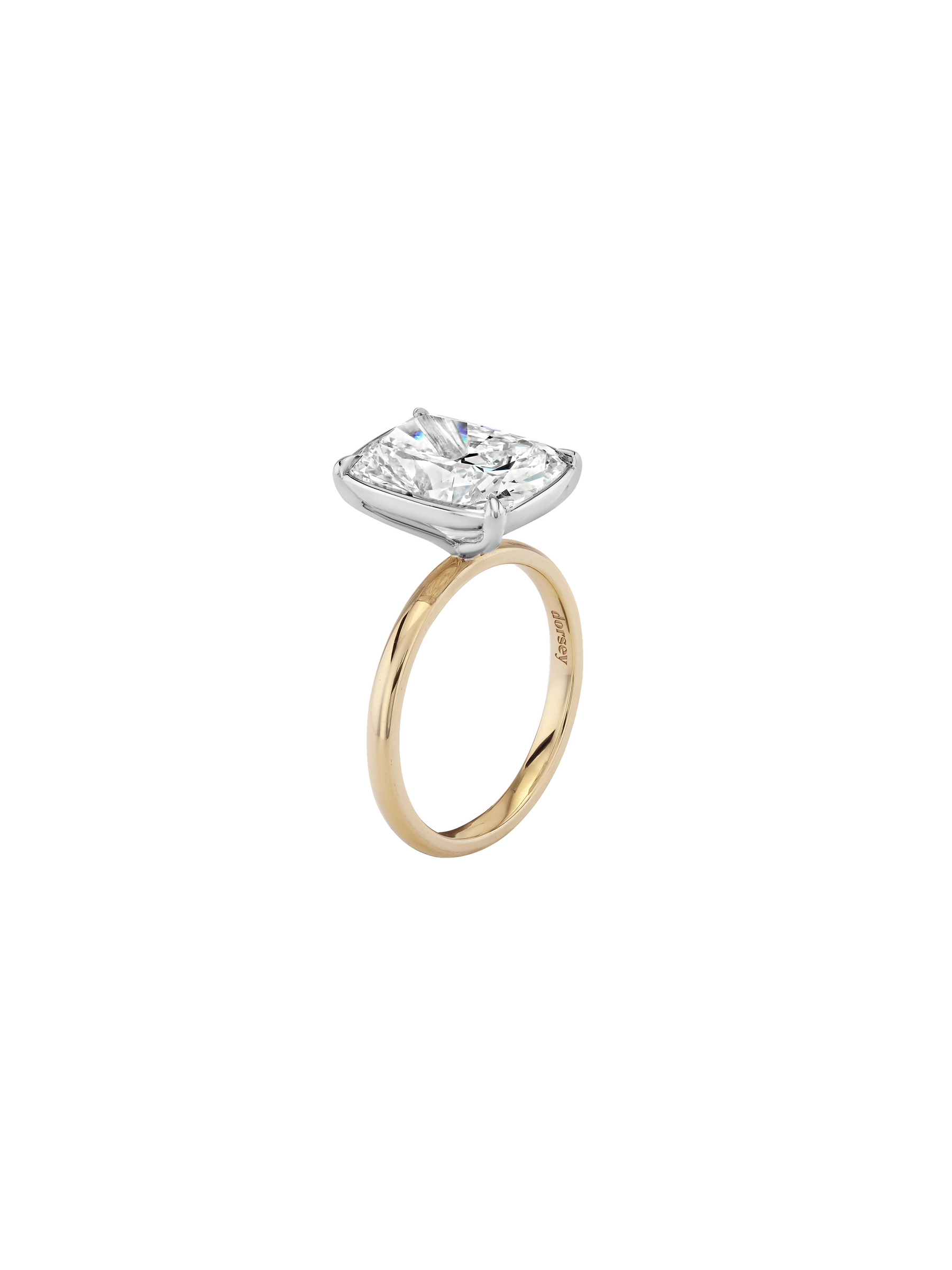 14K ELLIS CUSHION-CUT SOLITAIRE RING IN LAB DIAMOND