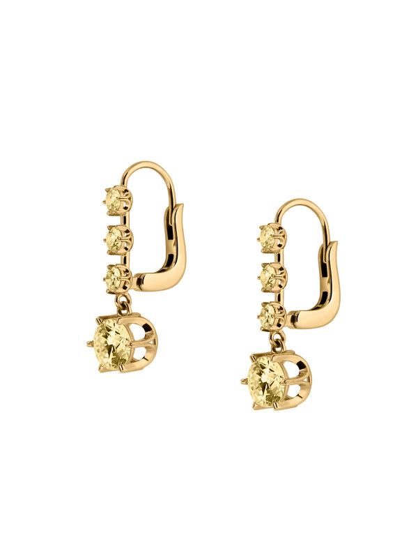 HENRIETTA 4-STONE DROP EARRINGS IN HONEY MOISSANITE
