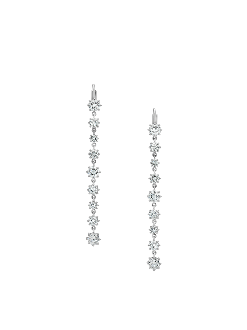 14K JOSEPHINE RIVIÈRE EARRINGS IN LAB DIAMOND, 14K WHITE GOLD