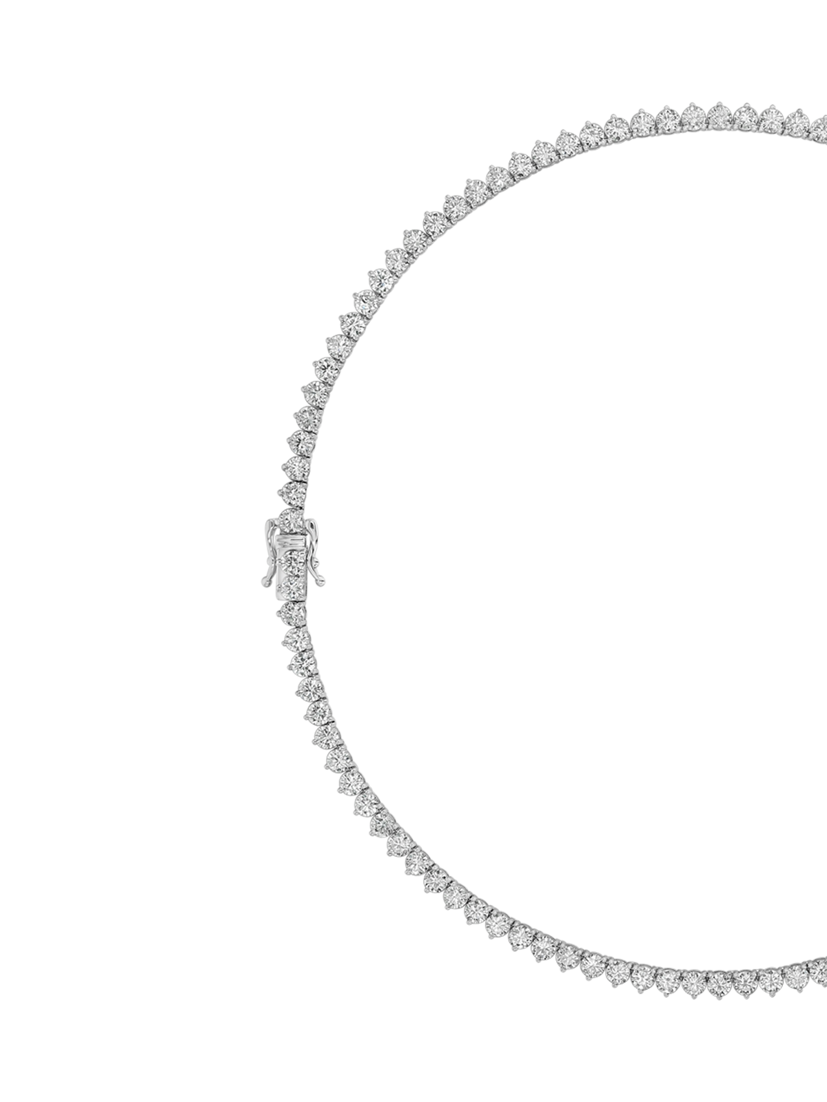 BENNINGTON RIVIÈRE NECKLACE IN 3.5MM LAB DIAMOND, 14K WHITE GOLD