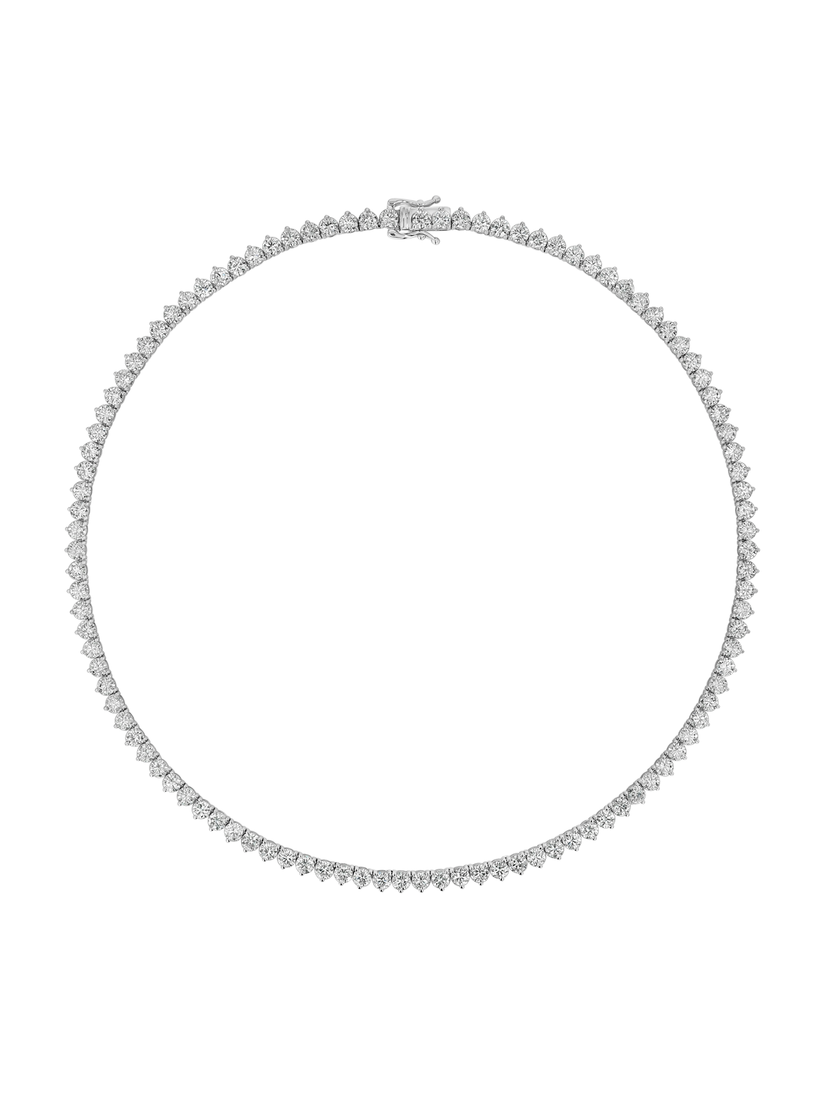 BENNINGTON RIVIÈRE NECKLACE IN 3.5MM LAB DIAMOND, 14K WHITE GOLD