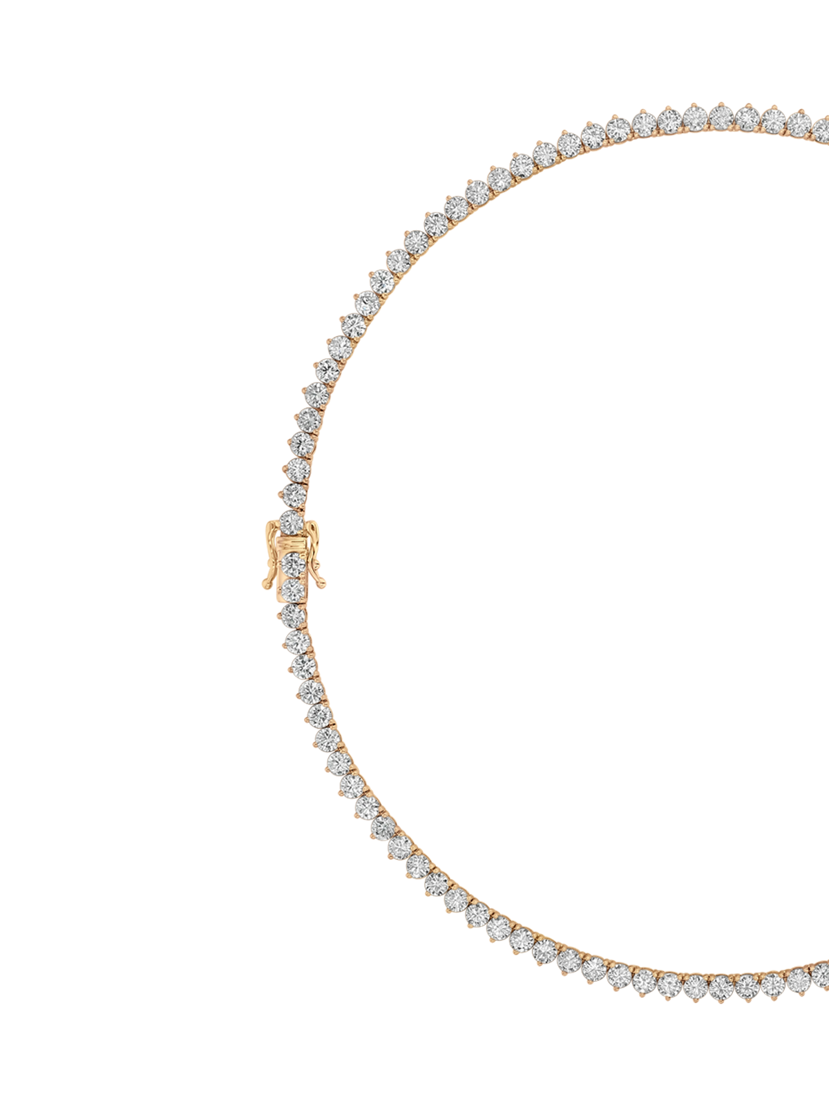BENNINGTON RIVIÈRE NECKLACE IN 3.5MM LAB DIAMOND, 14K YELLOW GOLD