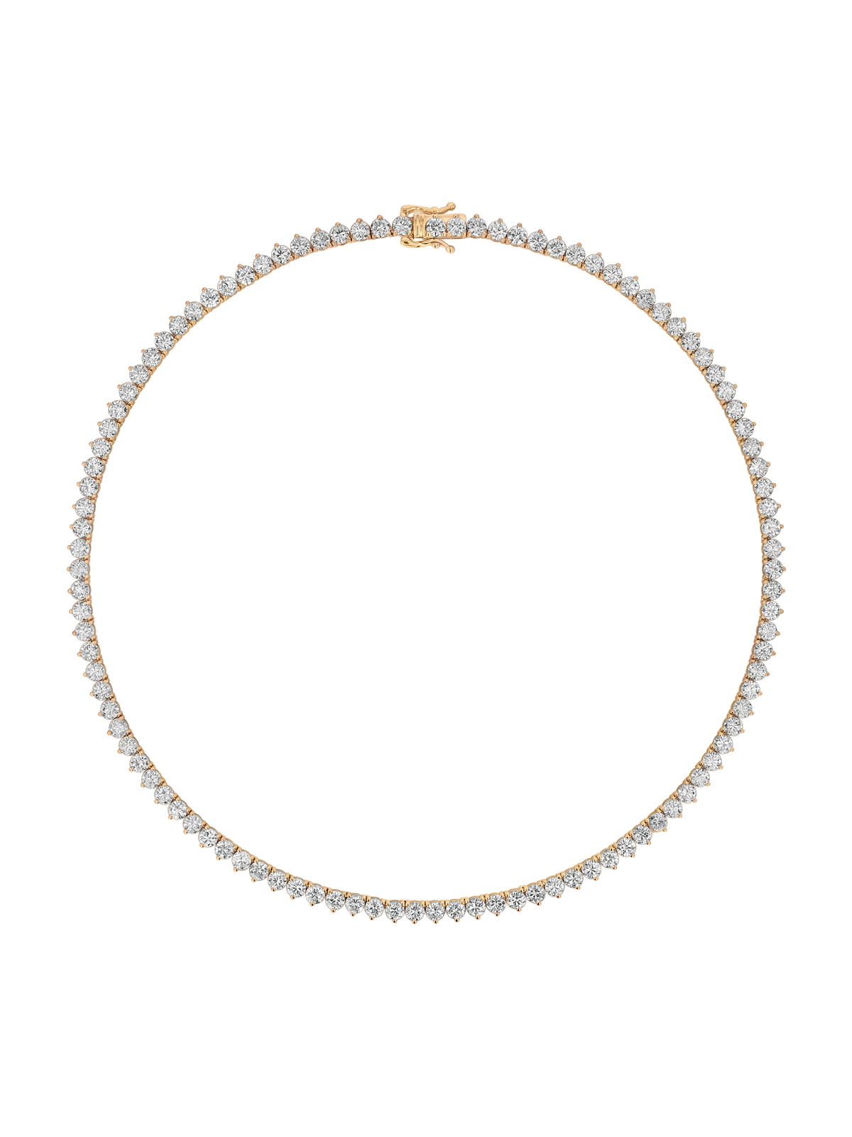 BENNINGTON RIVIÈRE NECKLACE IN 3.5MM LAB DIAMOND, 14K YELLOW GOLD