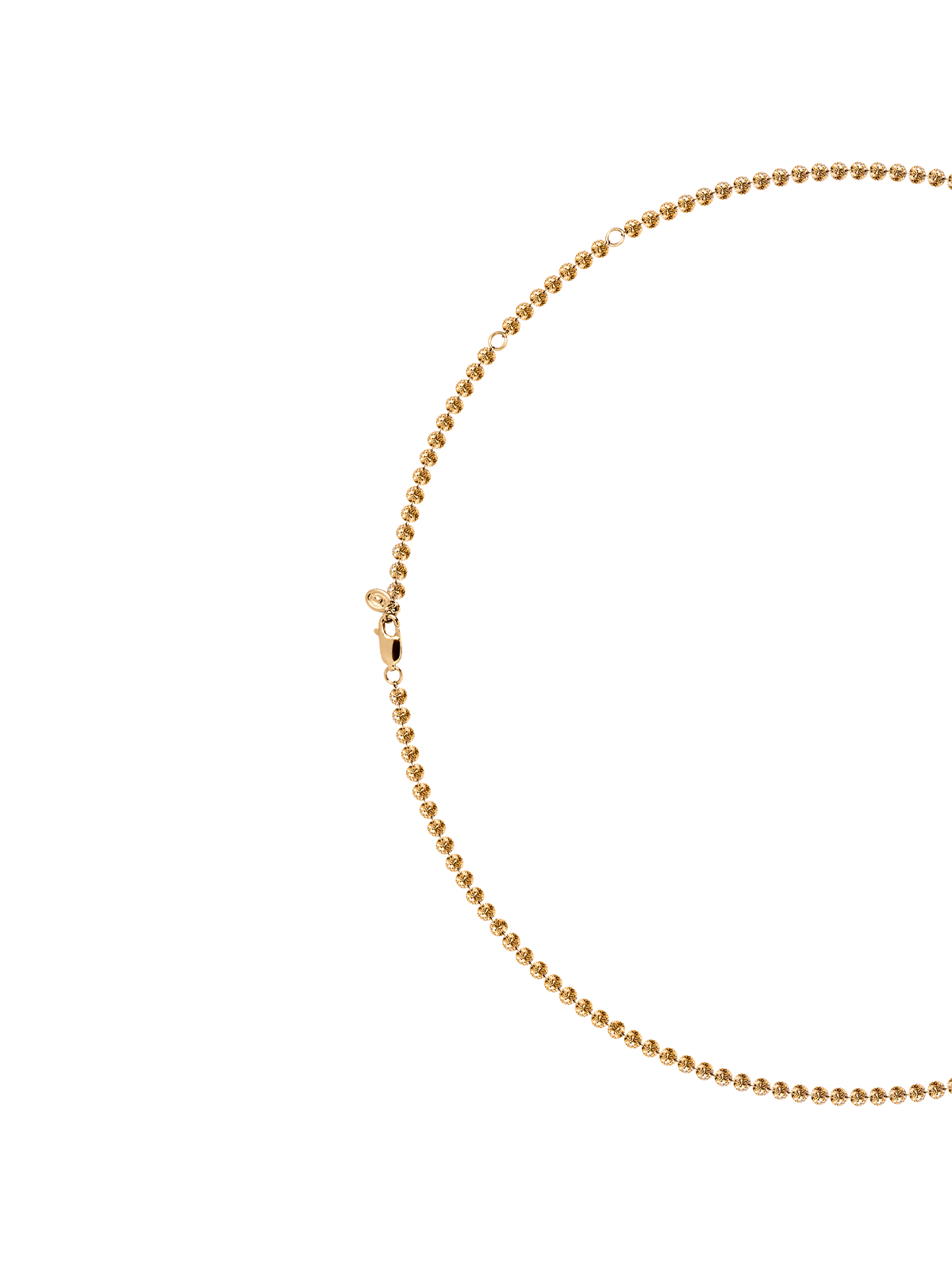 14K FLOATING ETERNITY NECKLACE IN CHAMPAGNE LAB DIAMOND, 14K YELLOW GOLD