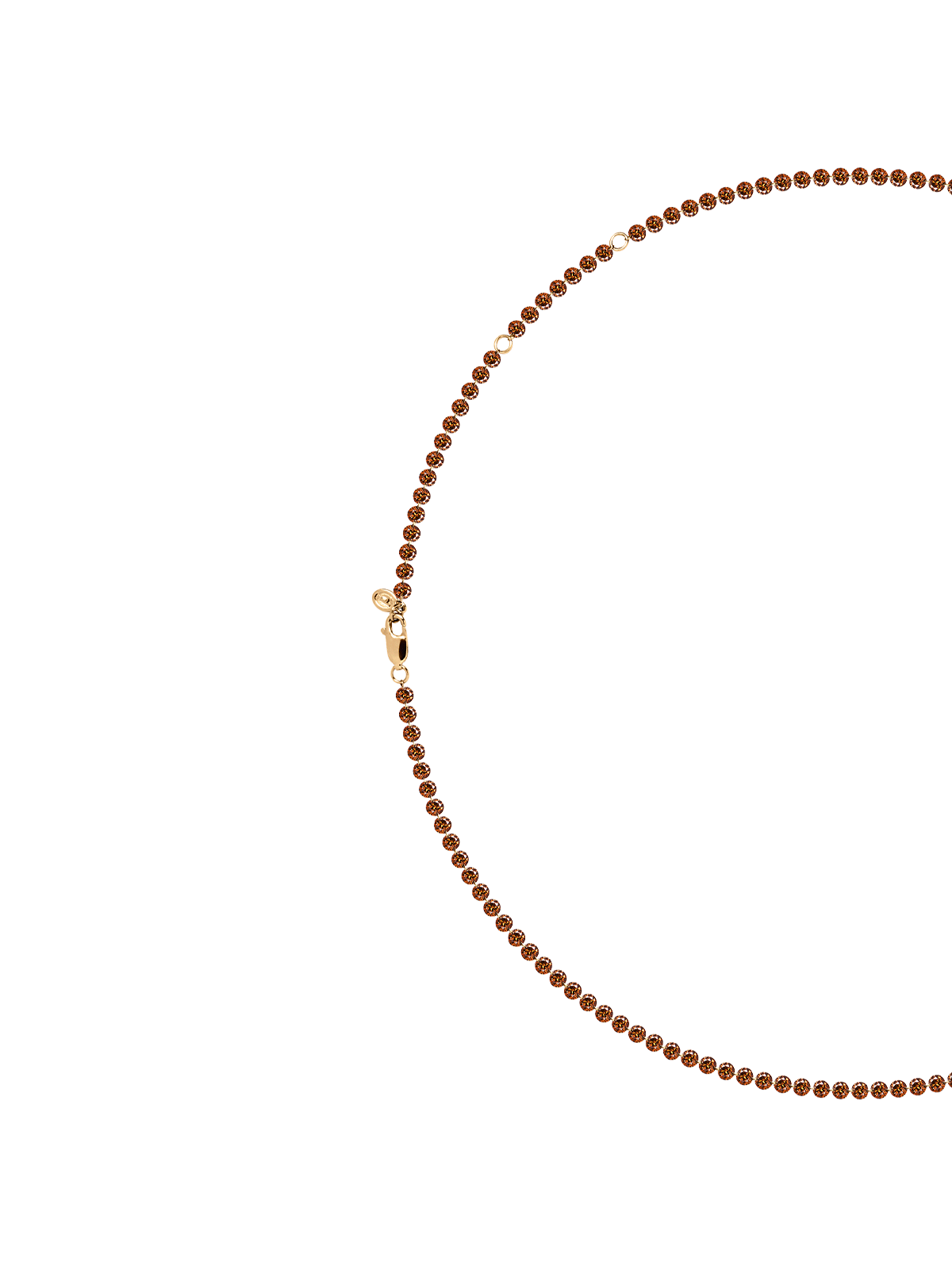 14K FLOATING ETERNITY NECKLACE IN COGNAC LAB DIAMOND, 14K YELLOW GOLD