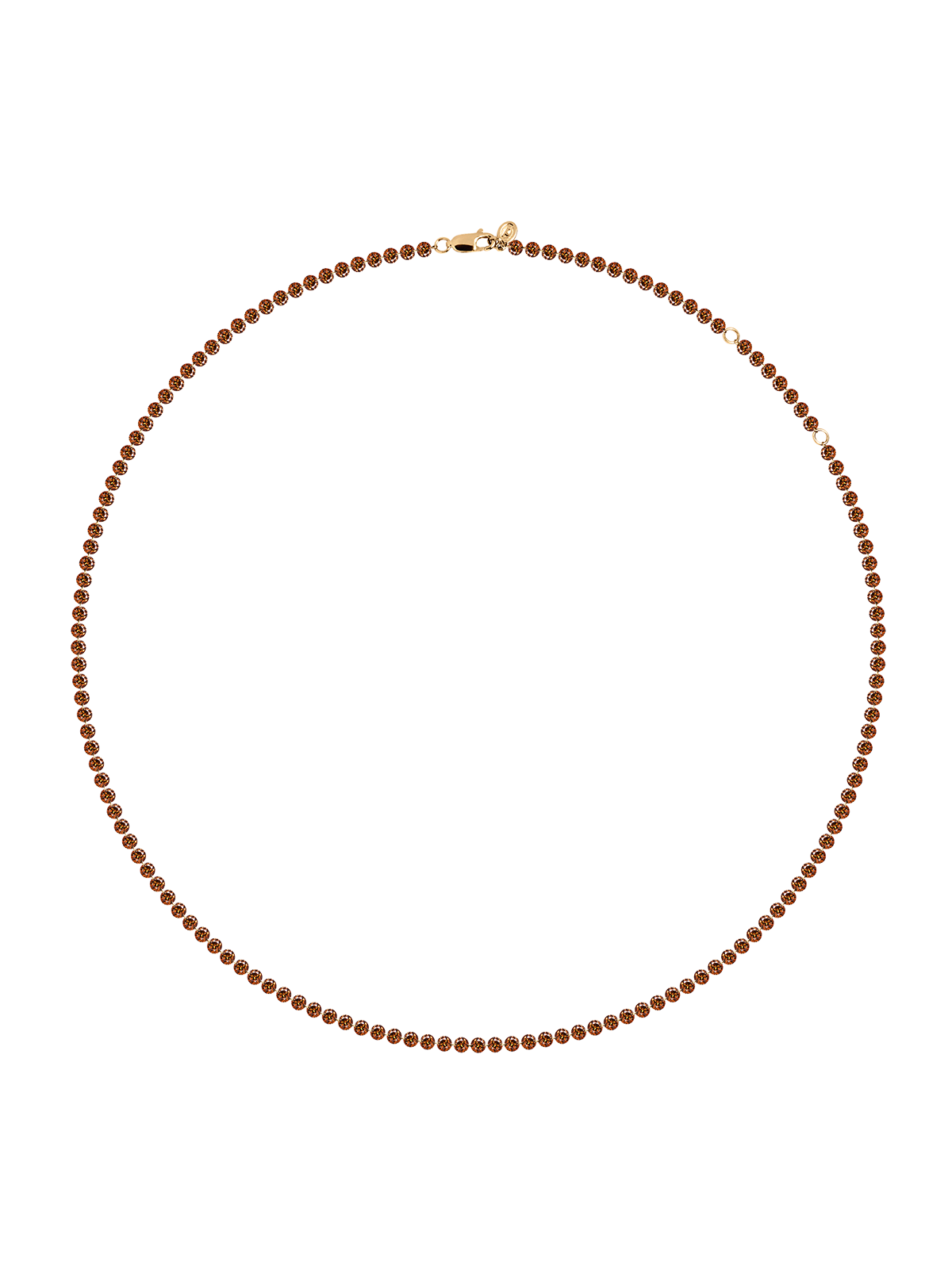 14K FLOATING ETERNITY NECKLACE IN COGNAC LAB DIAMOND, 14K YELLOW GOLD