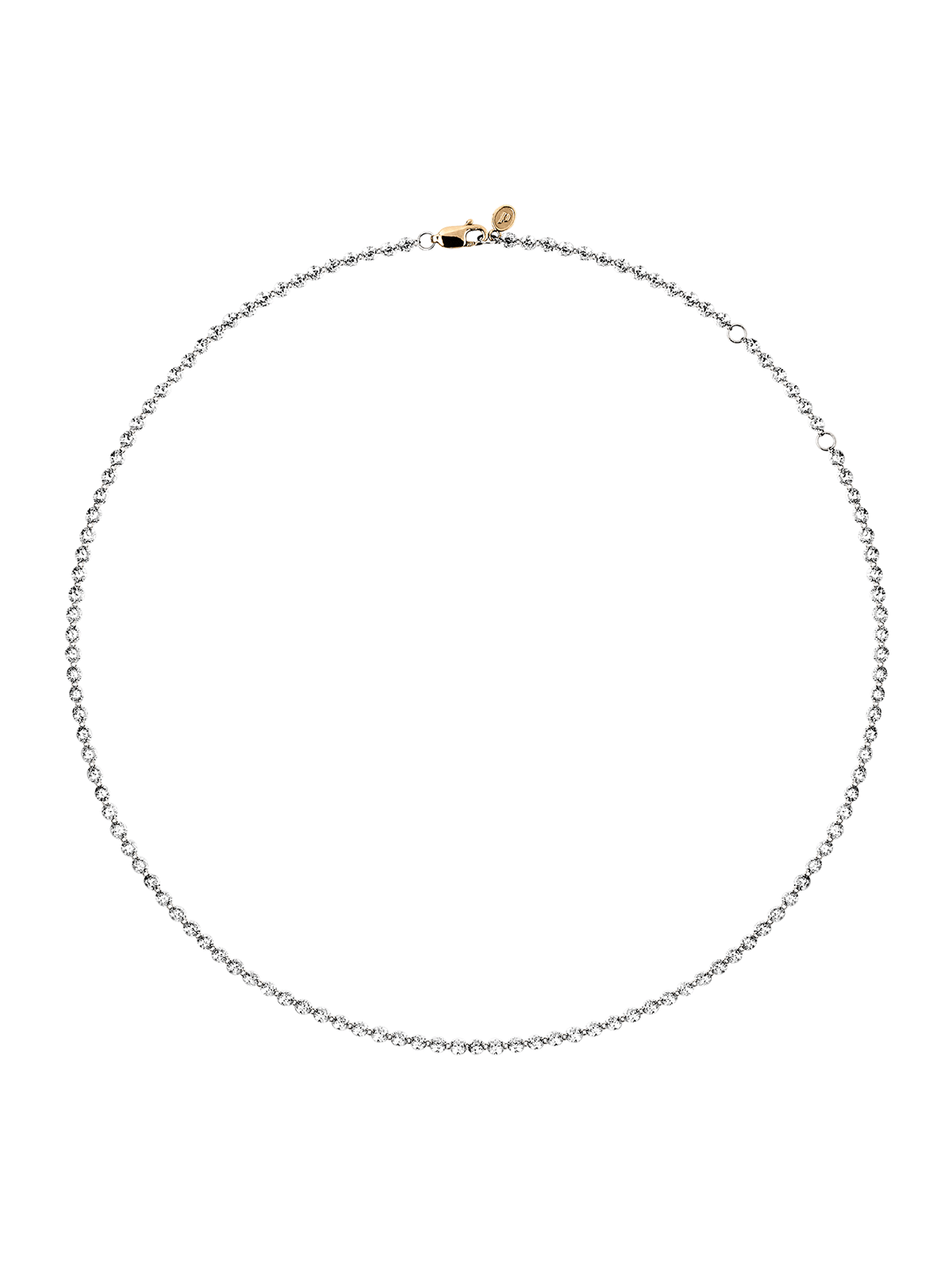 14K FLOATING ETERNITY NECKLACE IN LAB DIAMOND, 14K YELLOW GOLD