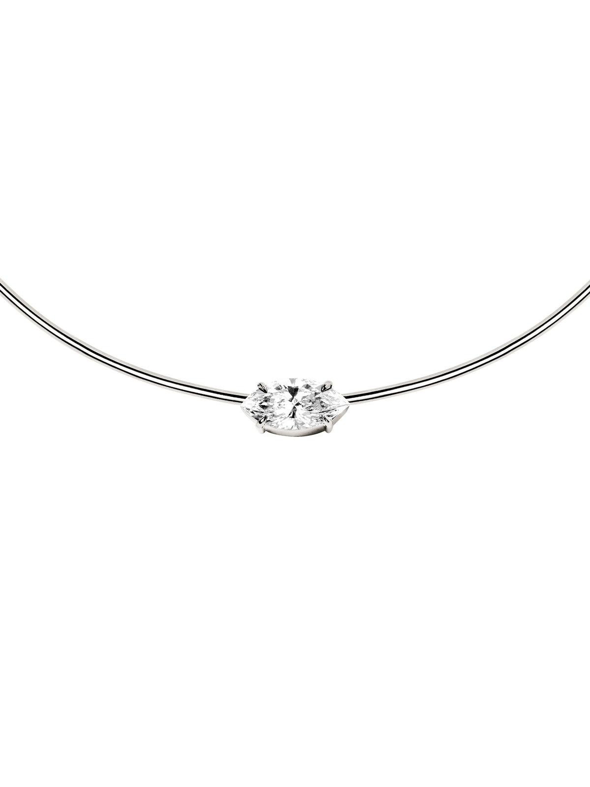 14K ROWE MARQUISE-CUT CHOKER IN 3 CTS LAB DIAMOND