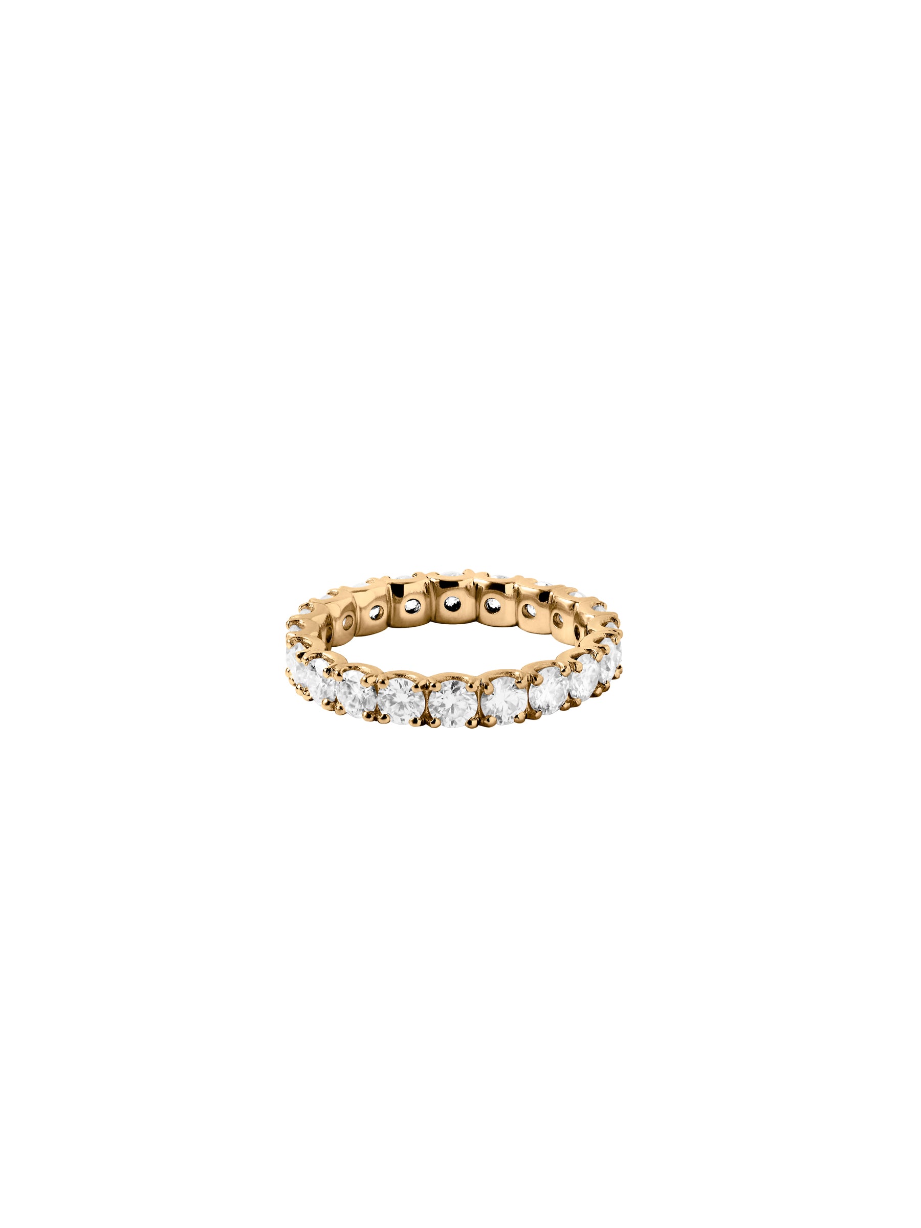 14K ROUND-CUT ETERNITY BAND IN LAB DIAMOND, 14K YELLOW GOLD