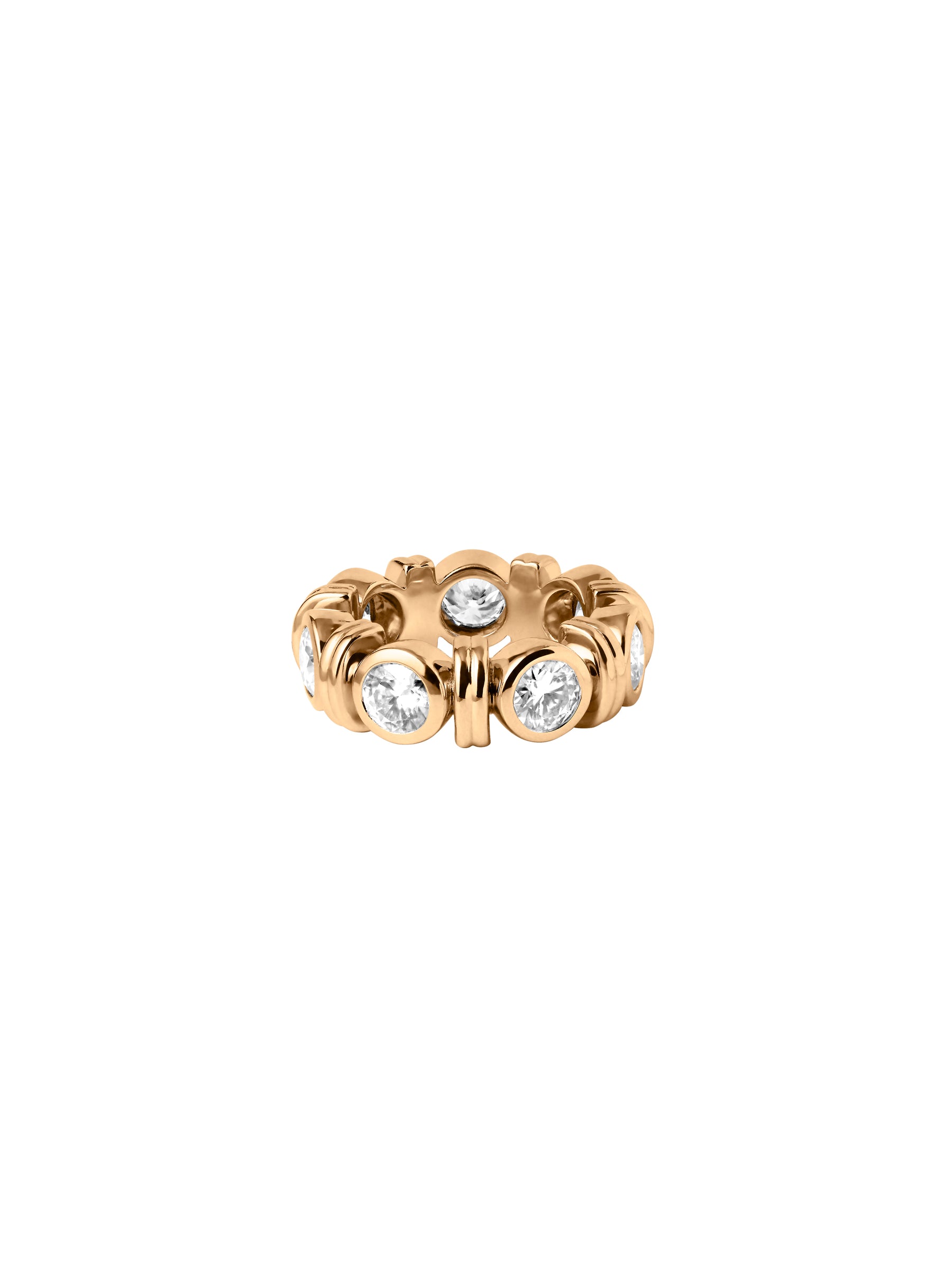 14K RHEN ROUND-CUT RING IN LAB DIAMOND, 14K YELLOW GOLD