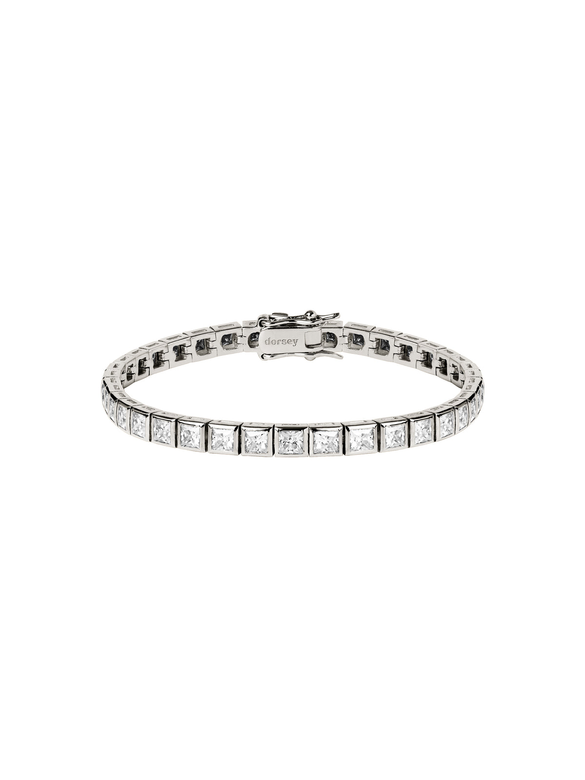 DORSEY PRINCESS-CUT RIVIÈRE BRACELET IN LAB WHITE SAPPHIRE