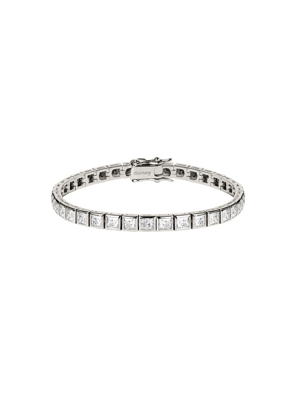 DORSEY PRINCESS-CUT RIVIÈRE BRACELET IN LAB WHITE SAPPHIRE