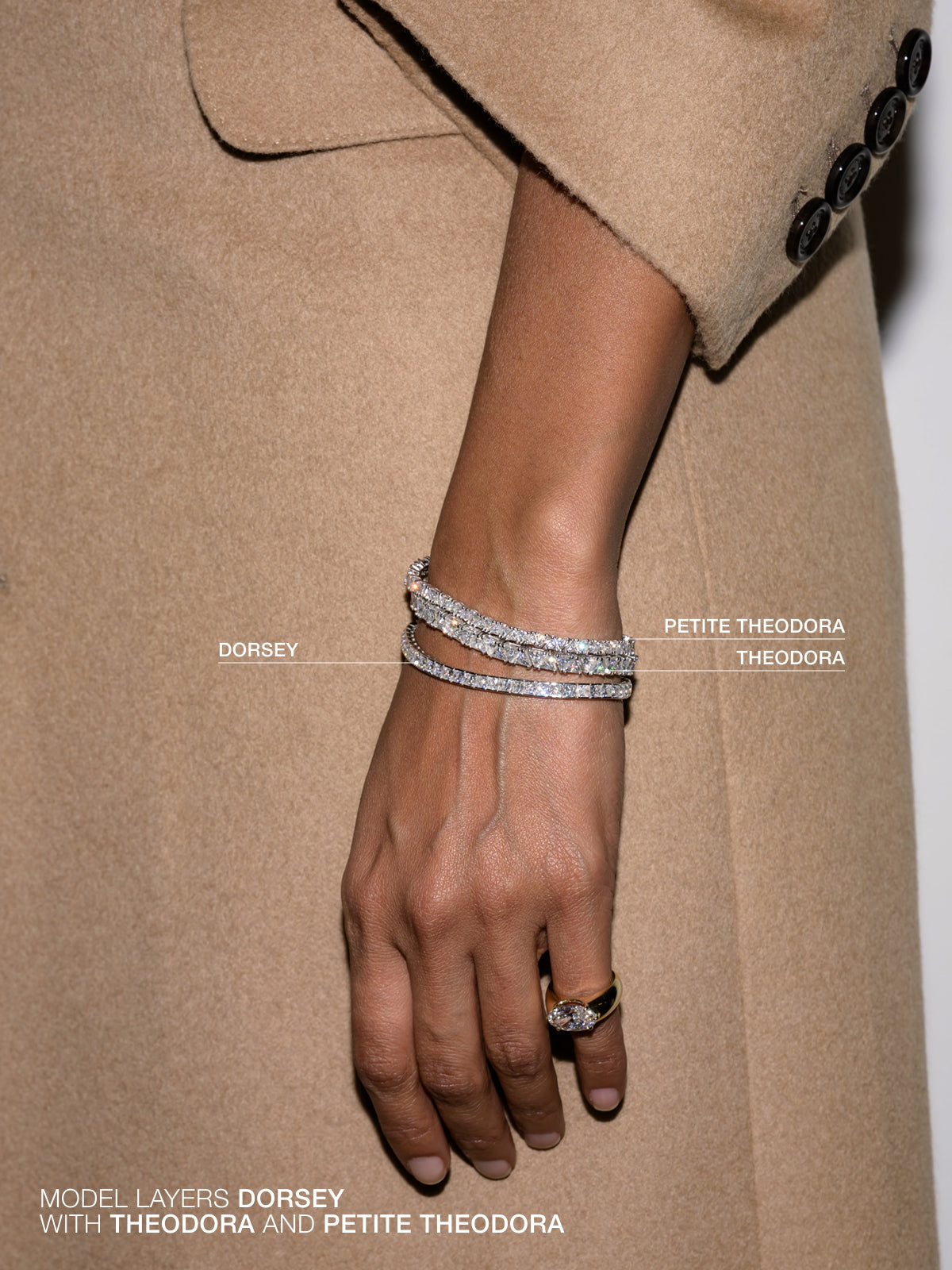 DORSEY PRINCESS-CUT RIVIÈRE BRACELET IN MOISSANITE