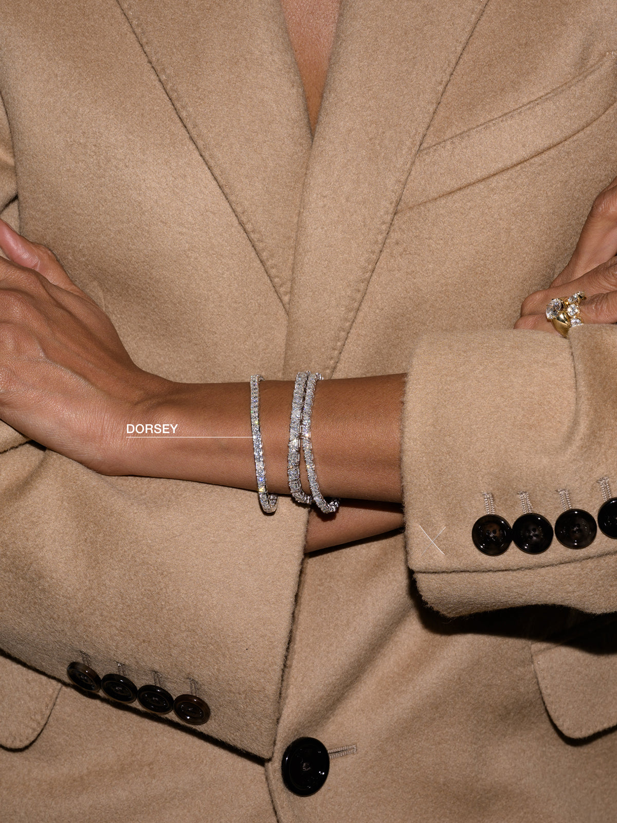 DORSEY PRINCESS-CUT RIVIÈRE BRACELET IN MOISSANITE