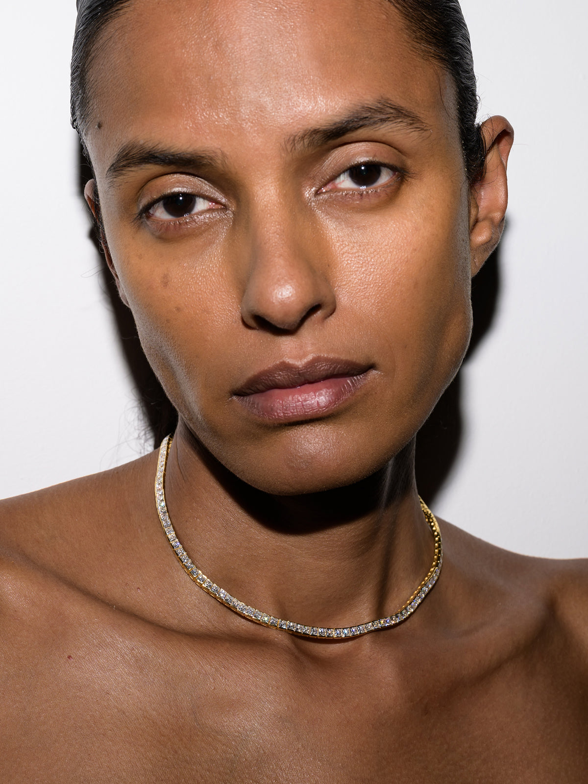 DORSEY PRINCESS-CUT RIVIÈRE NECKLACE IN MOISSANITE