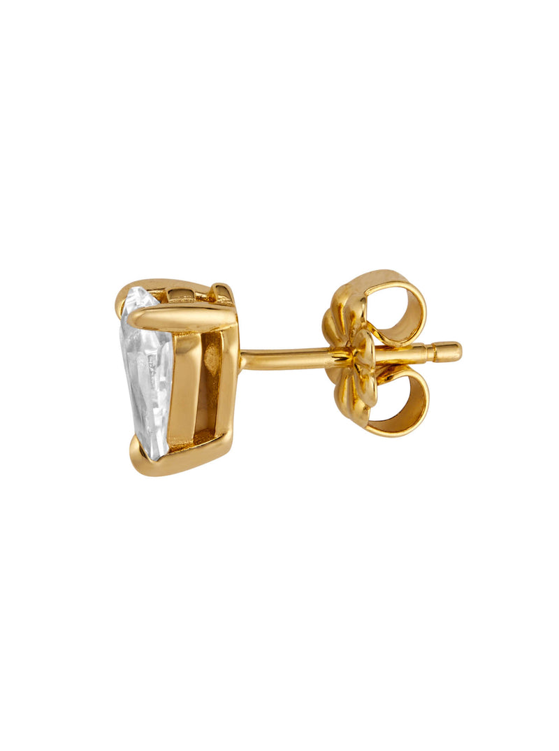 KITE LAB-GROWN WHITE SAPPHIRE STUD EARRING, GOLD