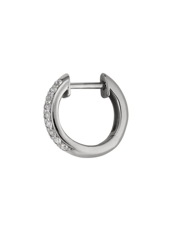 PAVÉ DOUBLE ROW DIAMOND HOOP, WHITE GOLD