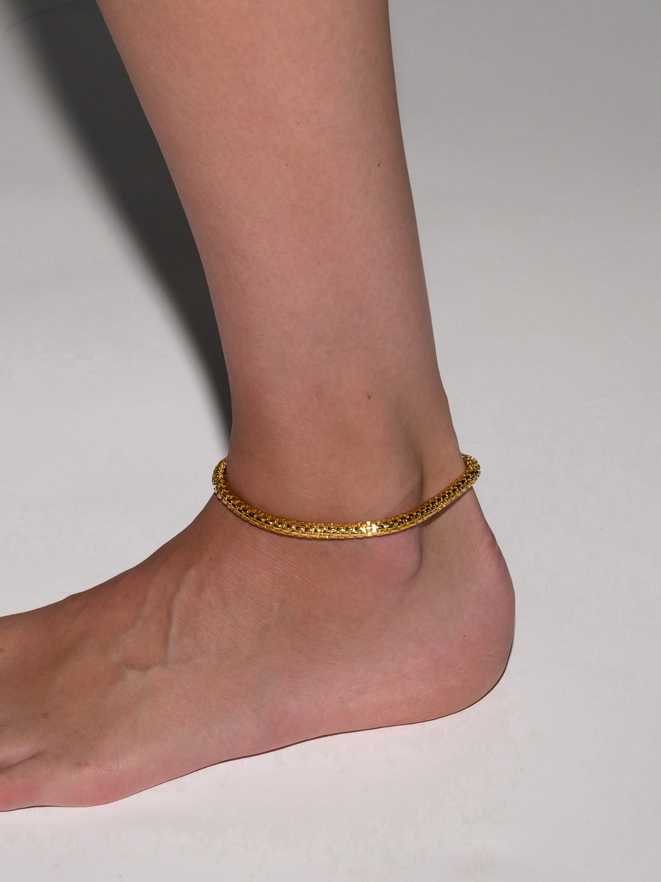 PETITE CASTA ANKLET WITH LAB DIAMOND ACCENT, 18K GOLD VERMEIL – Dorsey