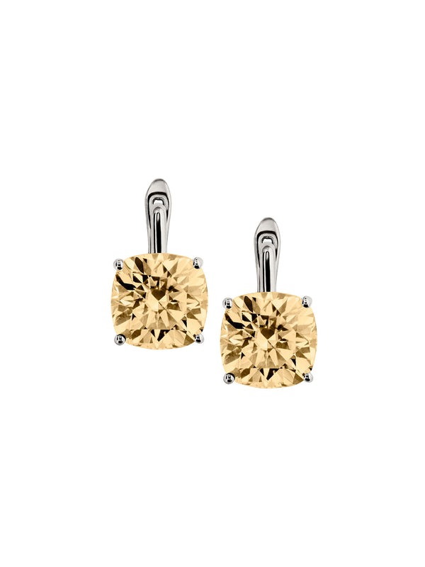 PORTER CUSHION-CUT EARRINGS IN HONEY MOISSANITE