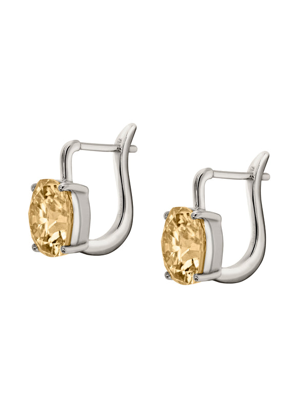 PORTER CUSHION-CUT EARRINGS IN HONEY MOISSANITE