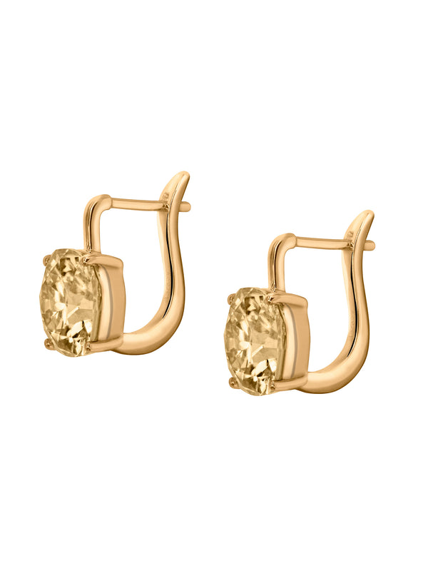 PORTER CUSHION-CUT EARRINGS IN HONEY MOISSANITE
