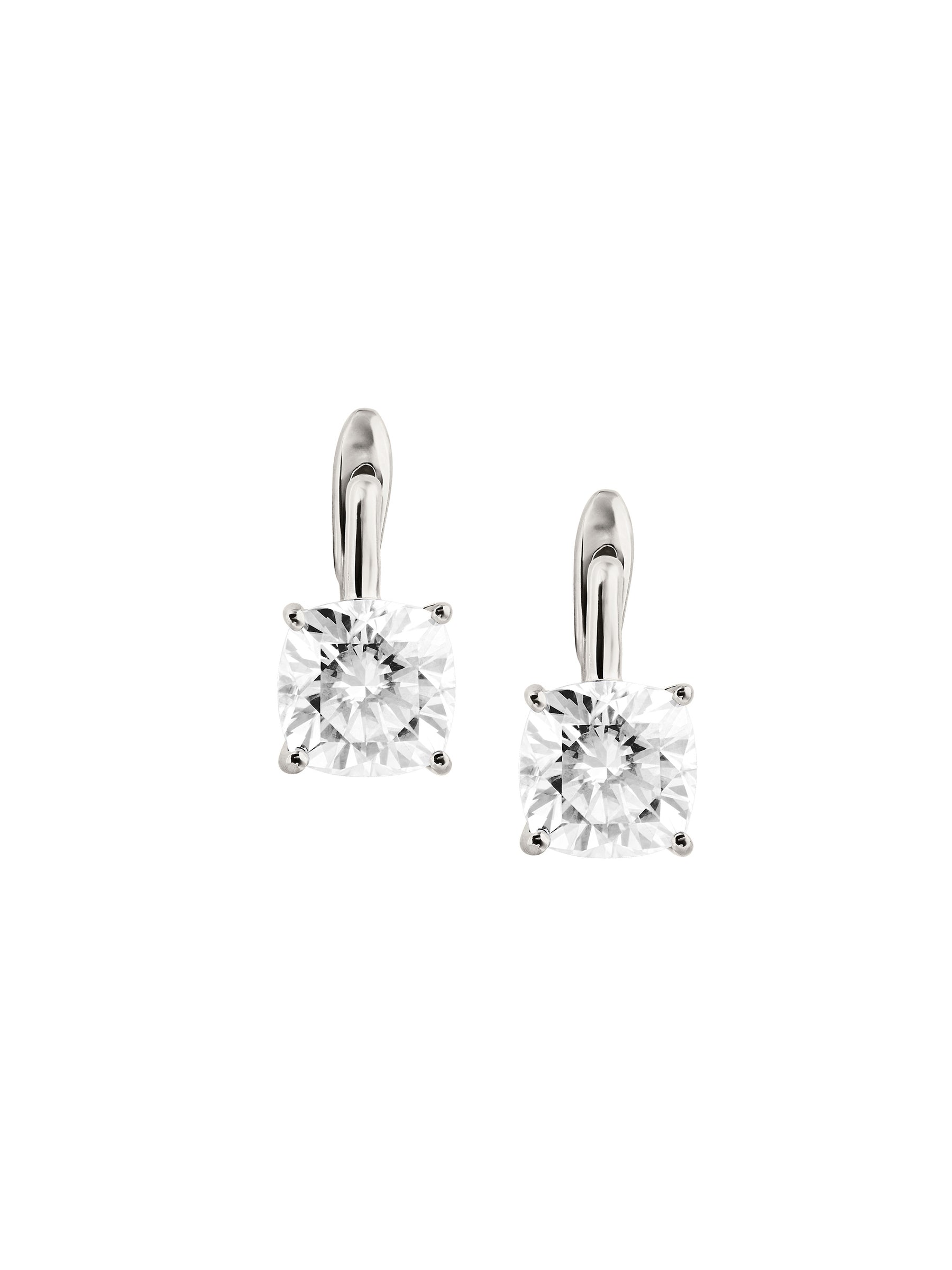 PORTER CUSHION-CUT EARRINGS IN MOISSANITE, STERLING SILVER