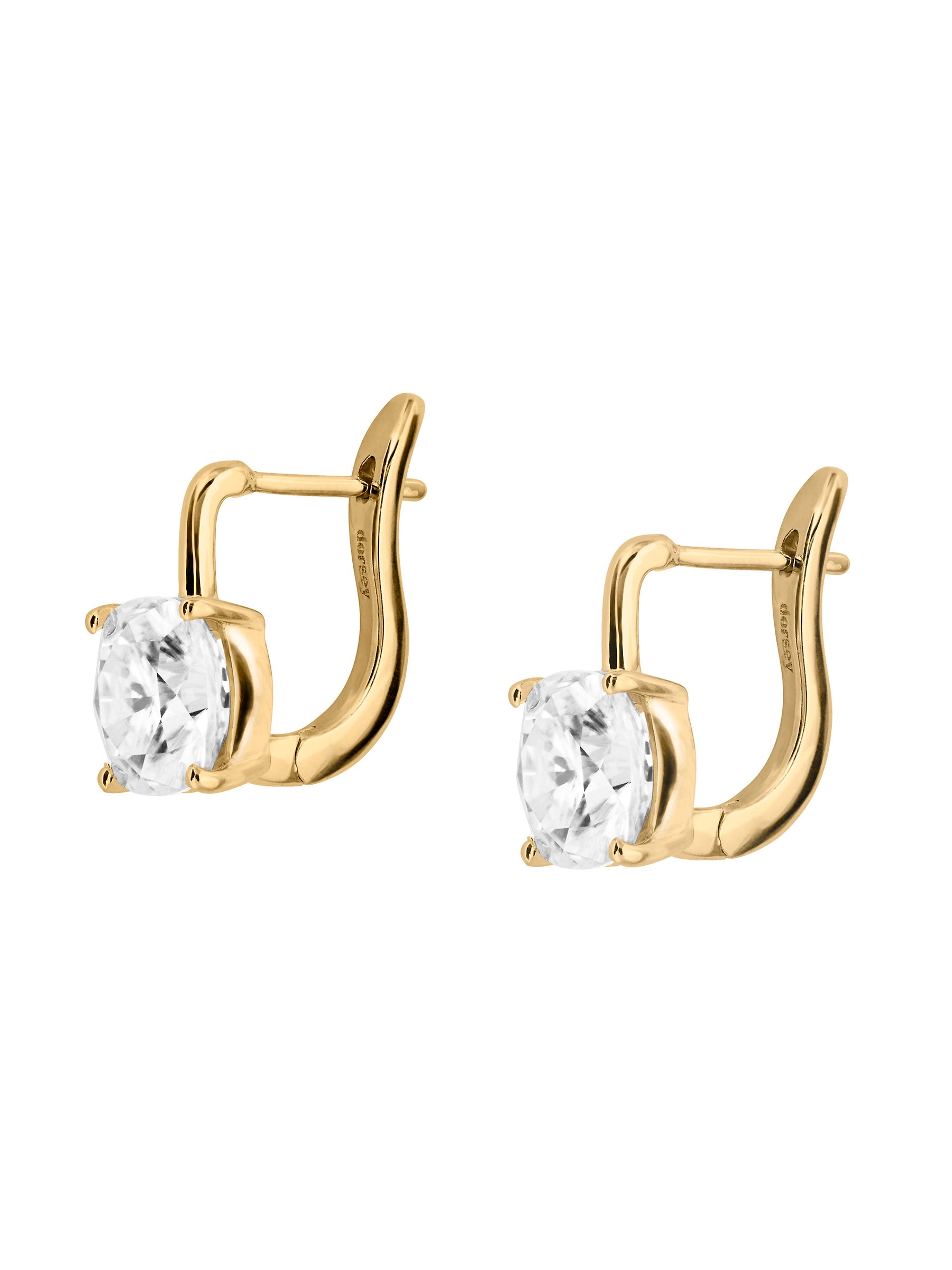 PORTER CUSHION-CUT EARRINGS IN MOISSANITE, 18K GOLD VERMEIL
