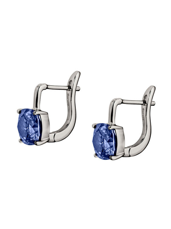 PORTER CUSHION-CUT EARRINGS IN SLATE BLUE MOISSANITE