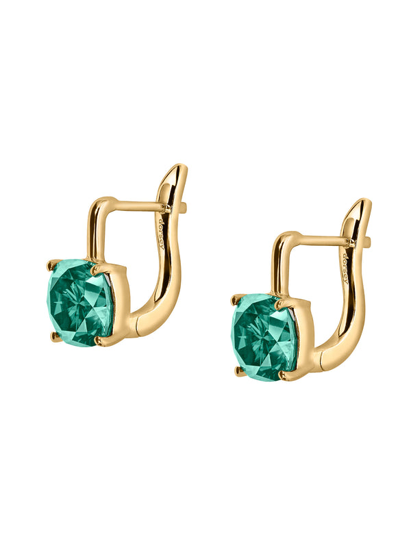 PORTER CUSHION-CUT EARRINGS IN VIRIDIAN GREEN MOISSANITE