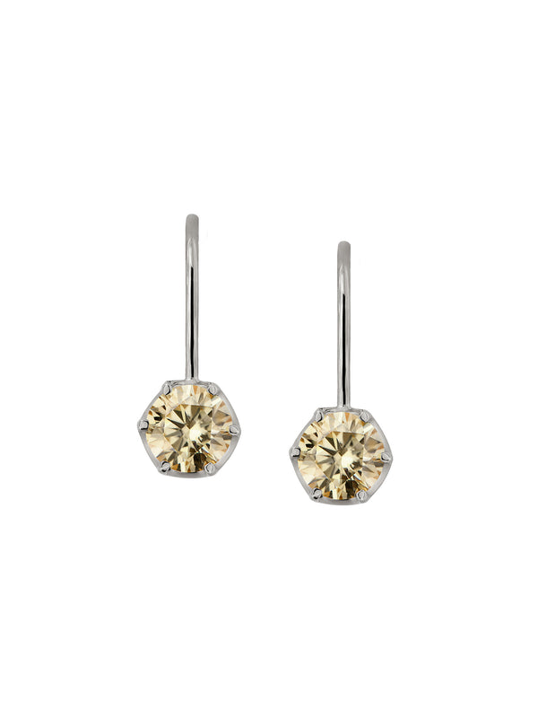 CECILIA EARRINGS IN HONEY MOISSANITE