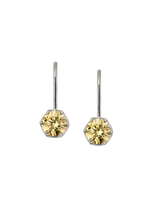 CECILIA EARRINGS IN HONEY MOISSANITE