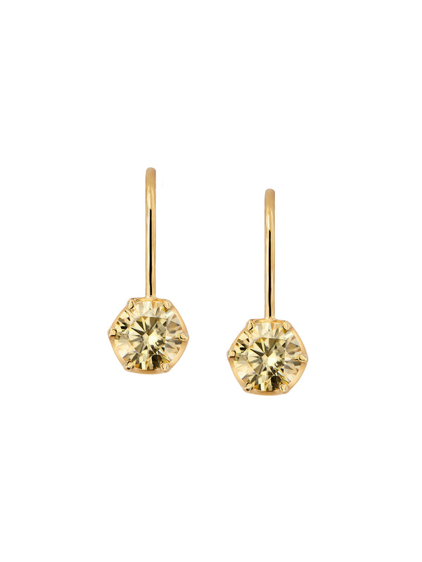 CECILIA EARRINGS IN HONEY MOISSANITE