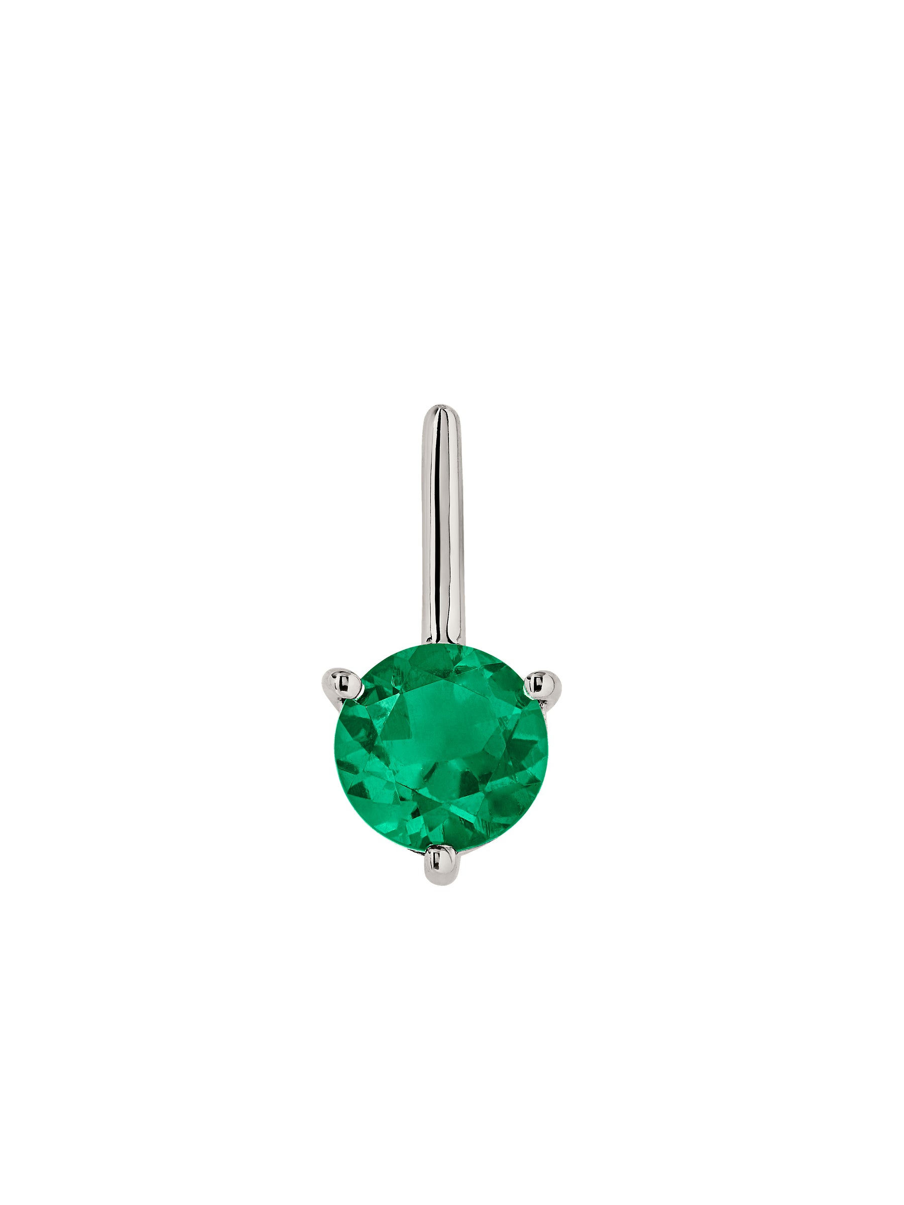 HENDRY BAR STUD EARRINGS IN LAB EMERALD