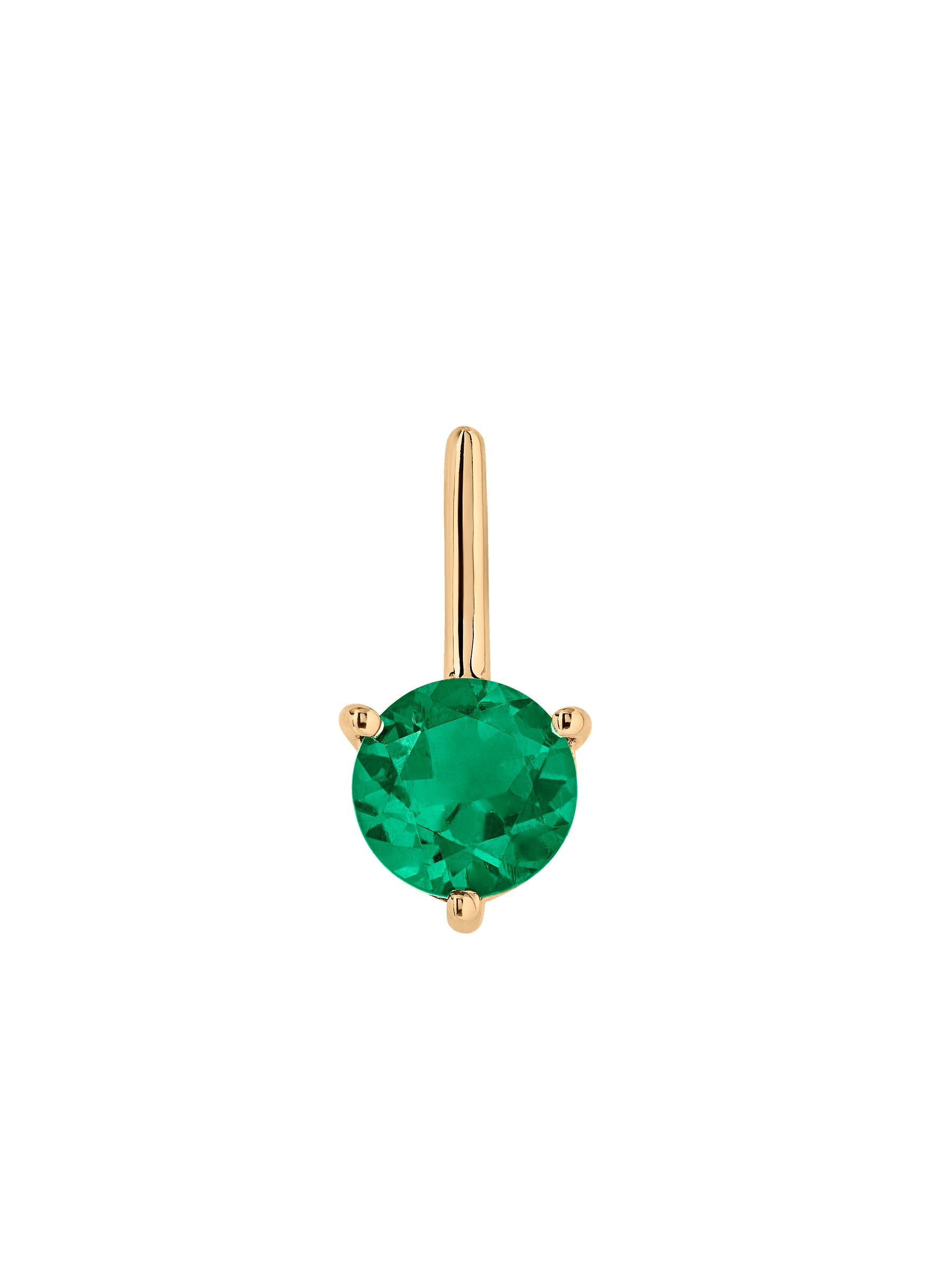 HENDRY BAR STUD EARRINGS IN LAB EMERALD