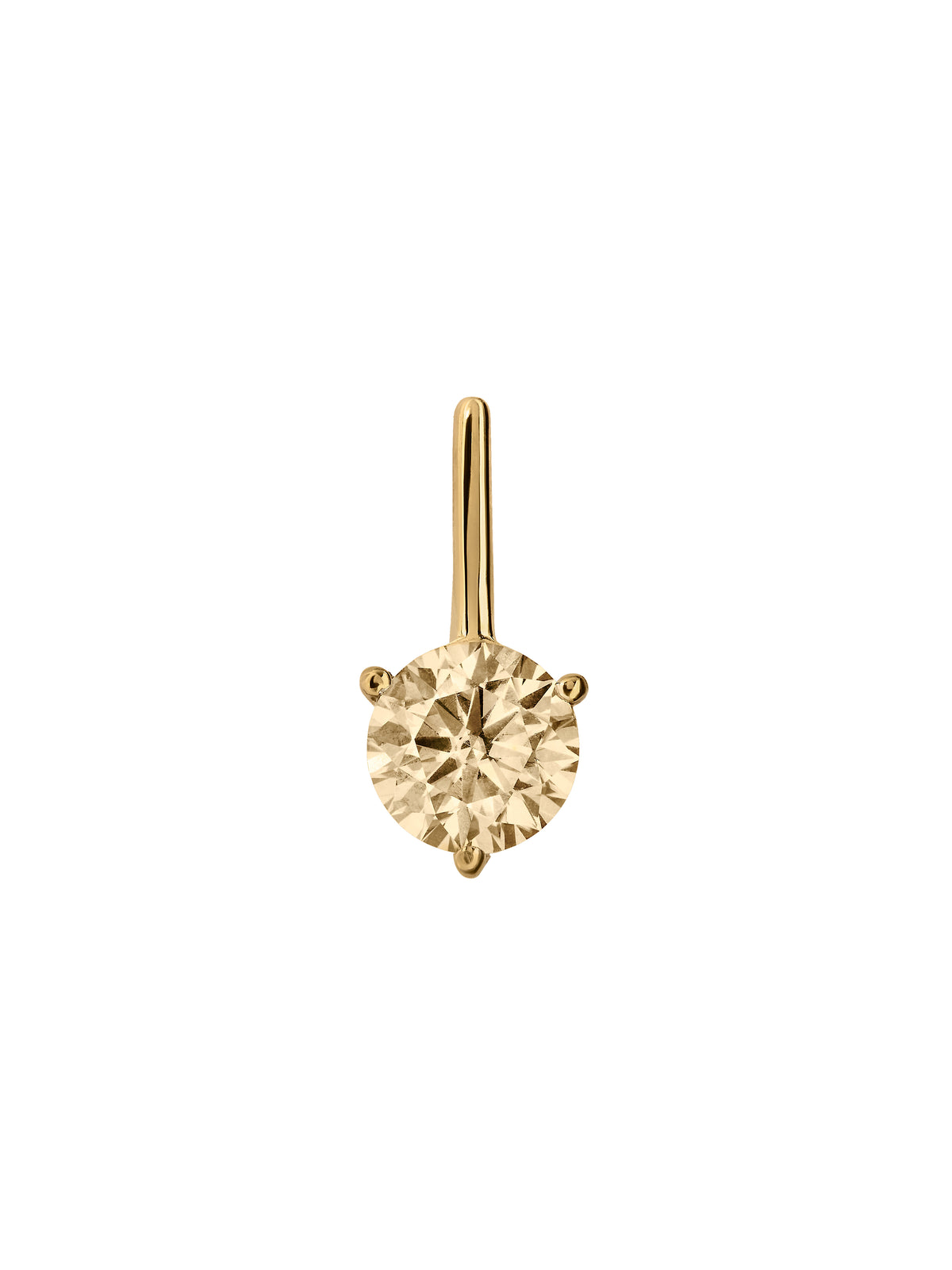 HENDRY BAR STUD EARRINGS IN HONEY MOISSANITE