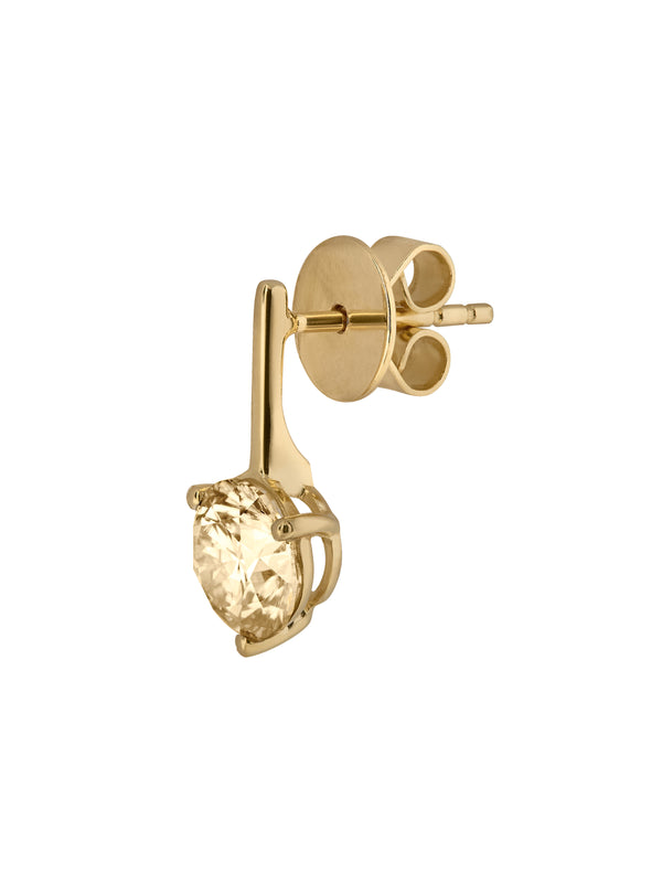 HENDRY BAR STUD EARRINGS IN HONEY MOISSANITE