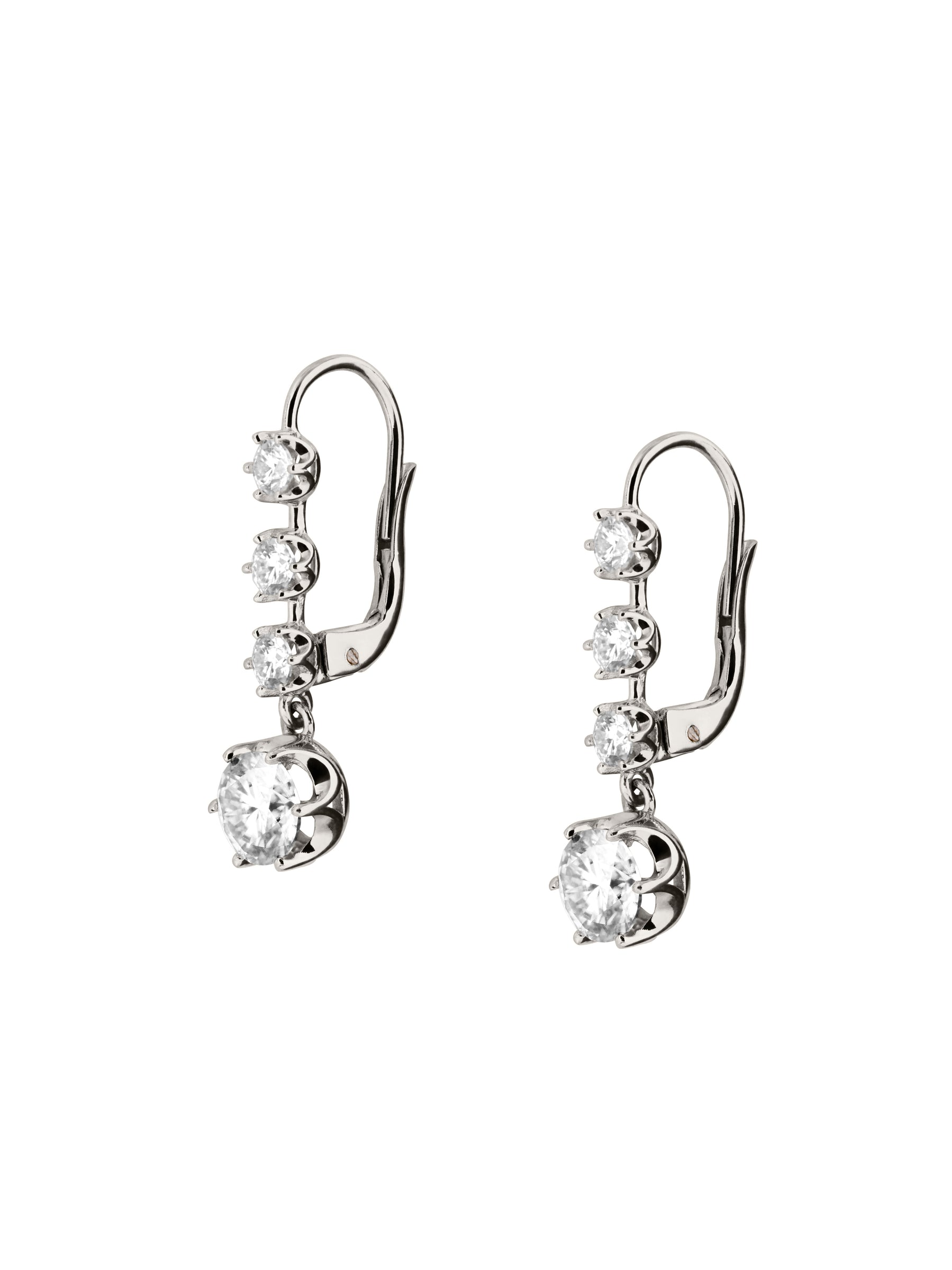 HENRIETTA 4-STONE DROP EARRINGS IN MOISSANITE
