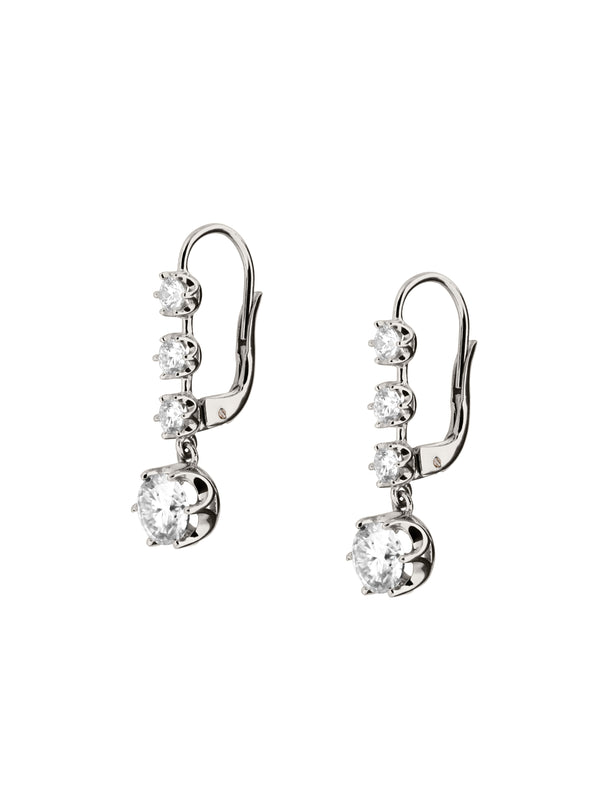 HENRIETTA 4-STONE DROP EARRINGS IN MOISSANITE